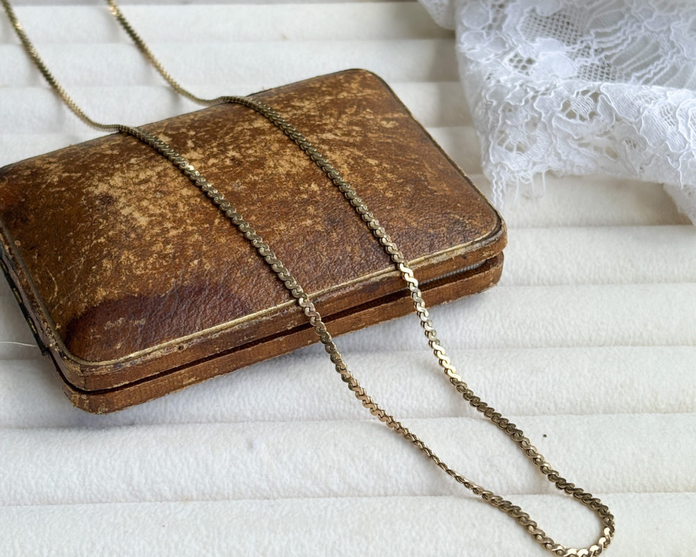 vintage 9ct gold s link chain 28 inches long for sale in Leeds