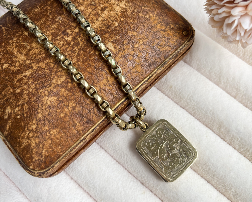 Victorian locket and chain for sale in Leeds
