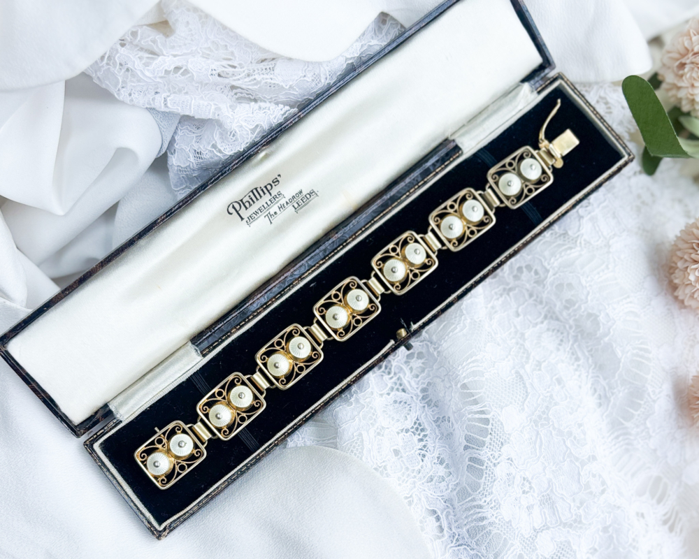 intage Norwegian silver gilt and enamel bracelet for sale in Leeds, Yorkshire