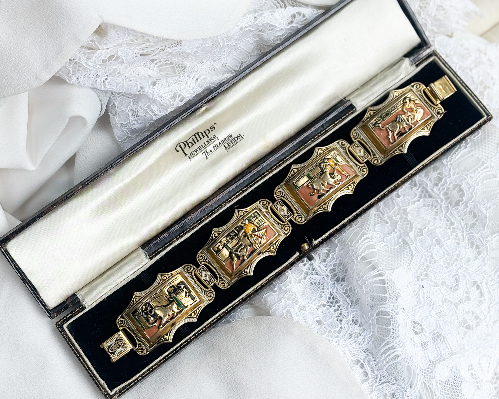 Vintage Norwegian Silver Gilt Bracelet - Aladdins Cave Jewellery
