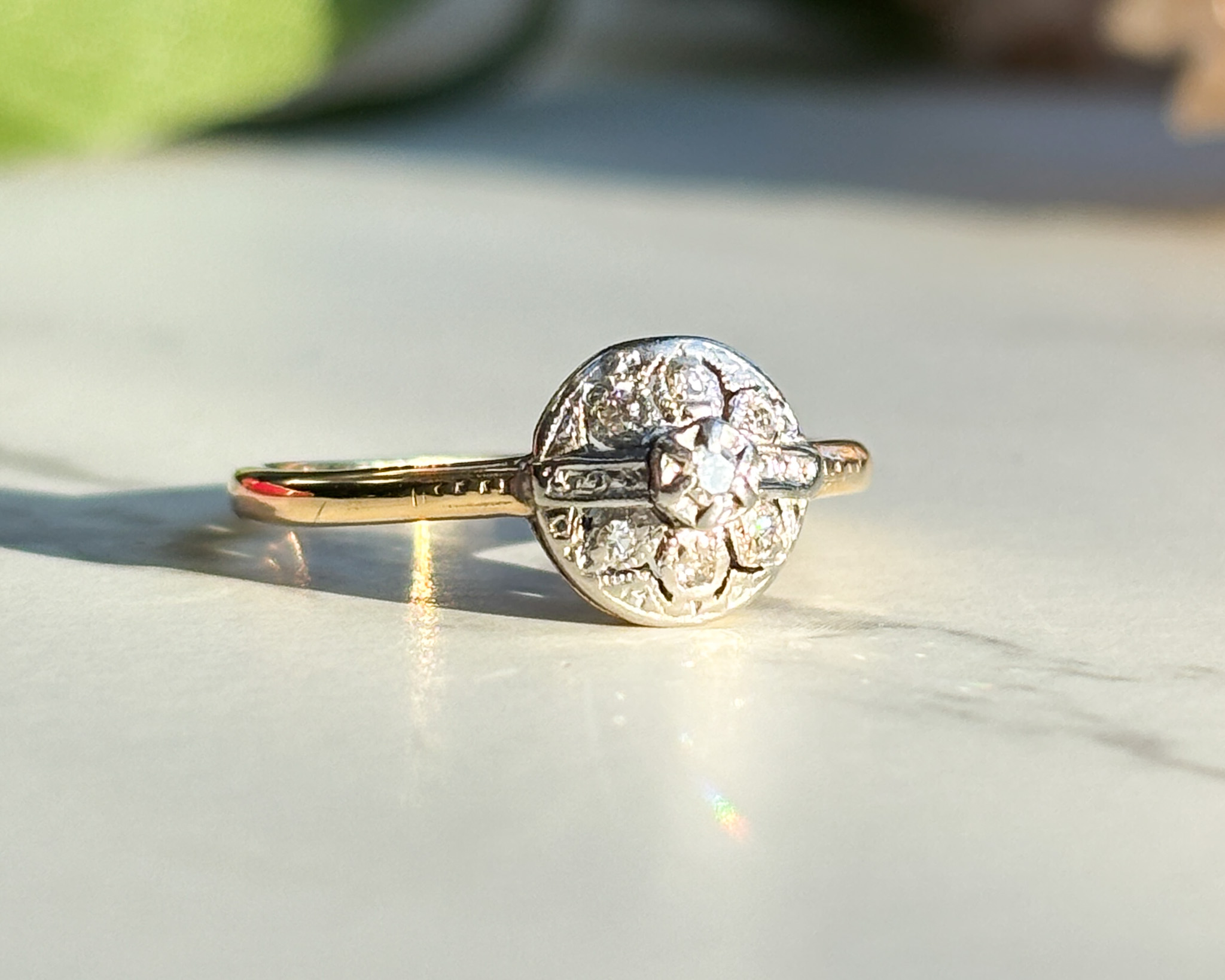 art deco cluster ring