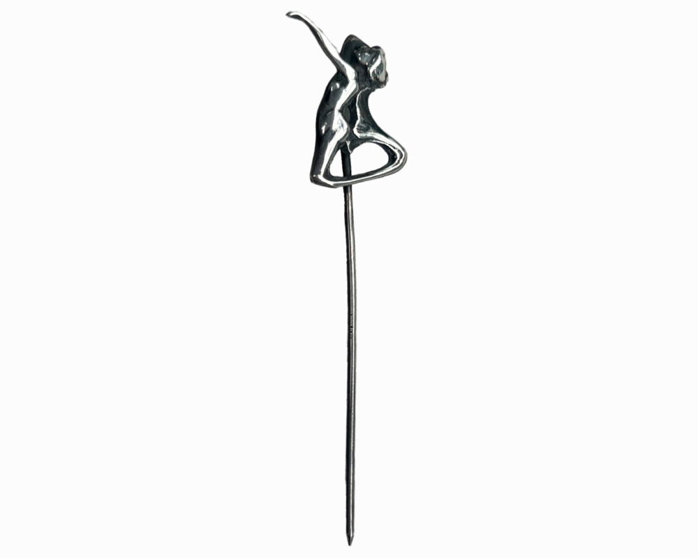 art nouveau platinum stick pin platinum art nouveau stick pin in the form of a dancer