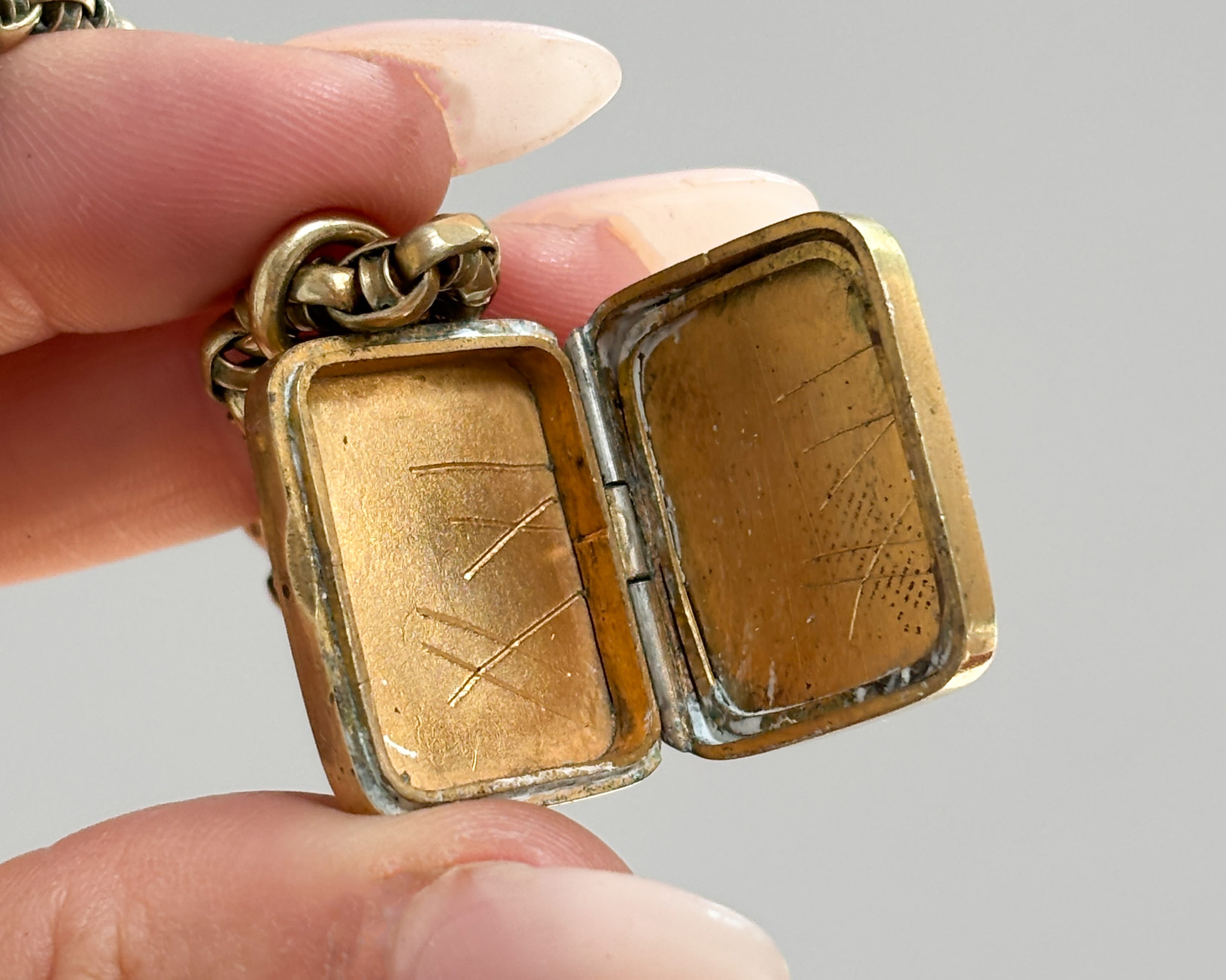victorian locket open
