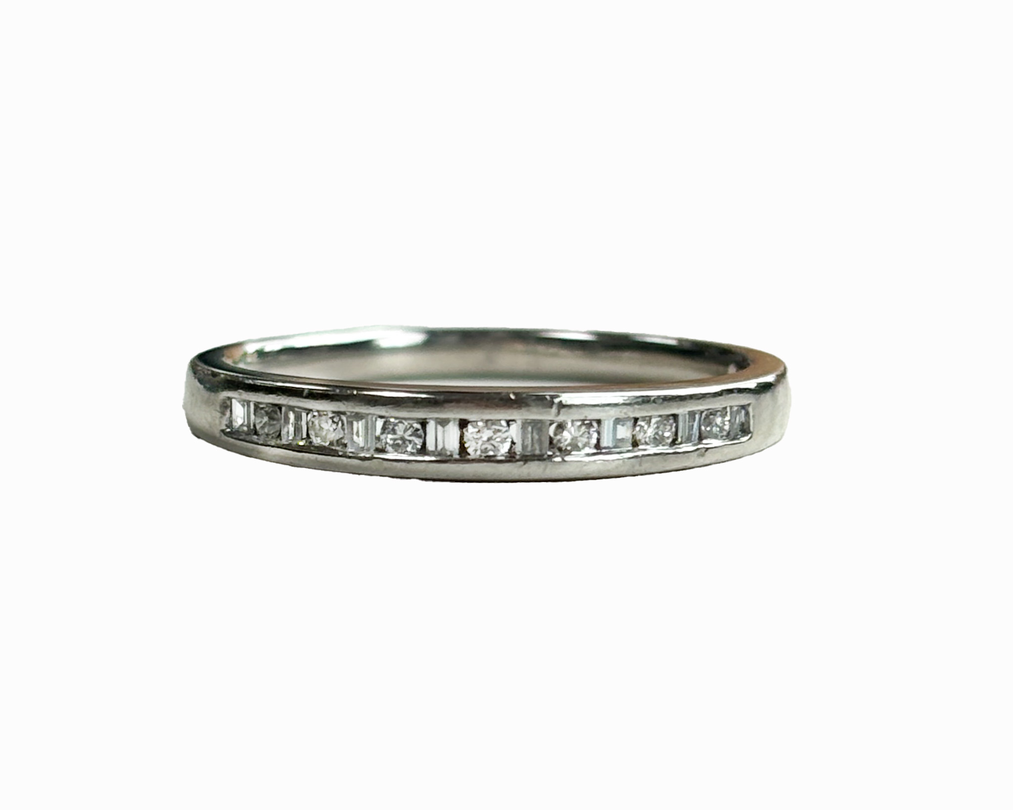 vintage platinum diamond half eternity ring for sale in Leeds