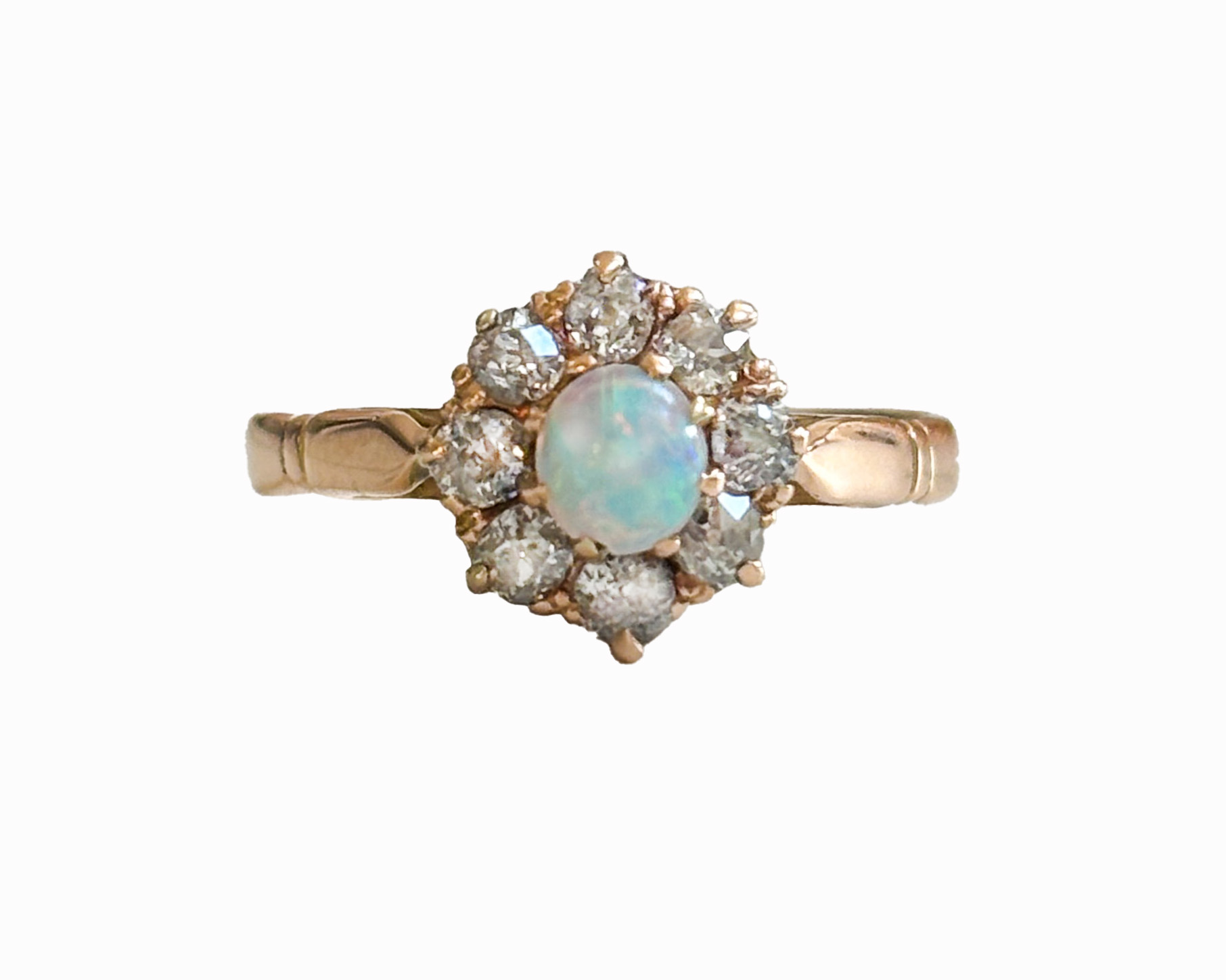 victorian opal and diamond ring