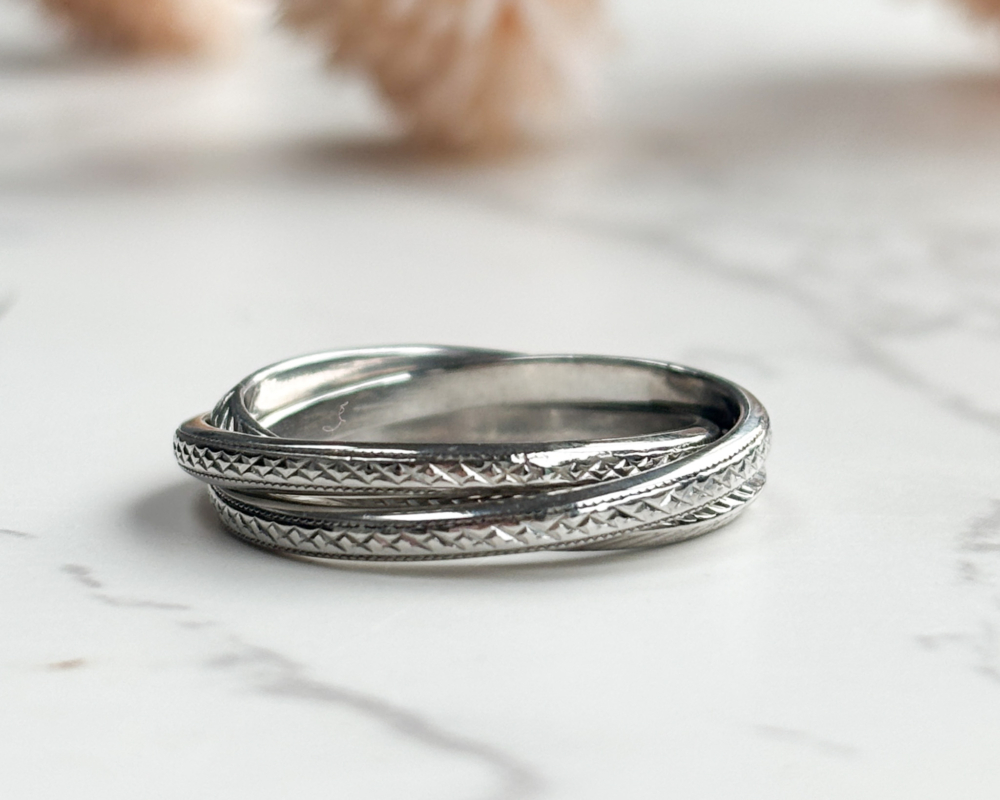 platinum Russian wedding ring for sale in Leeds