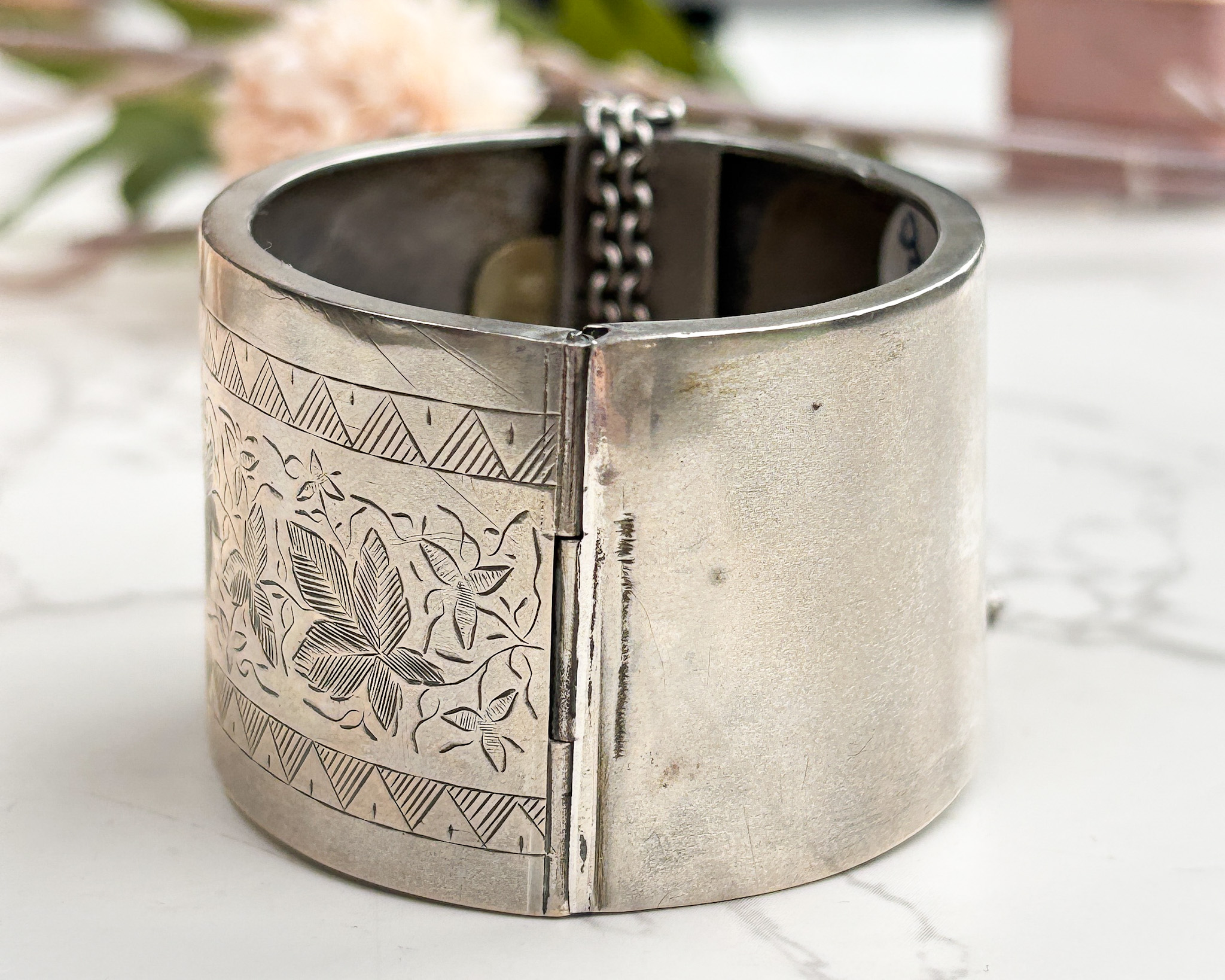 antique silver bangle