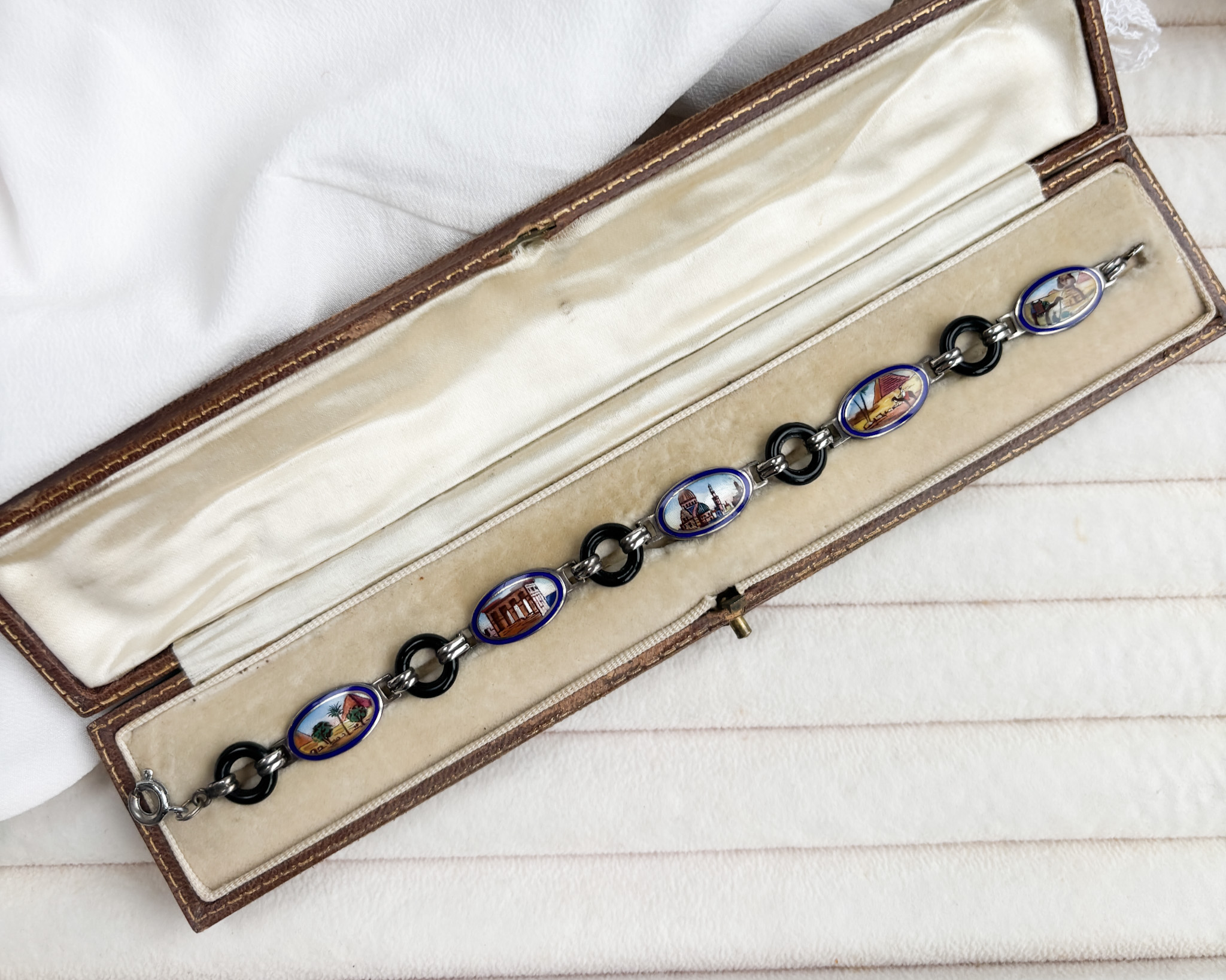 Egyptian revival bracelet in box