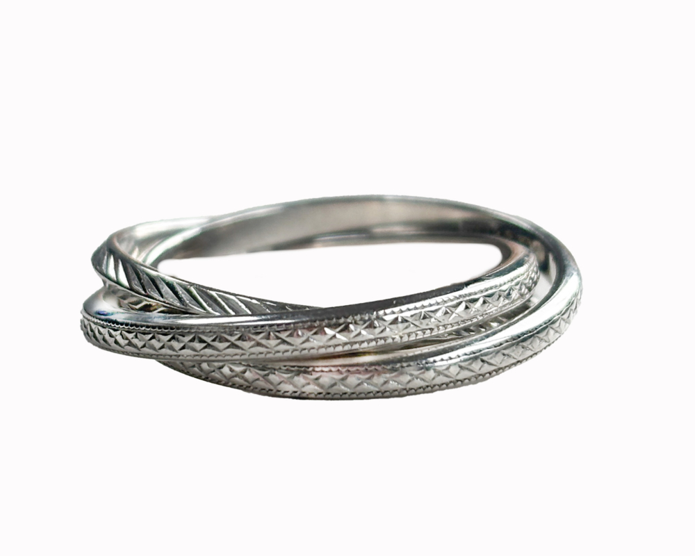 platinum Russian wedding ring for sale in Leeds