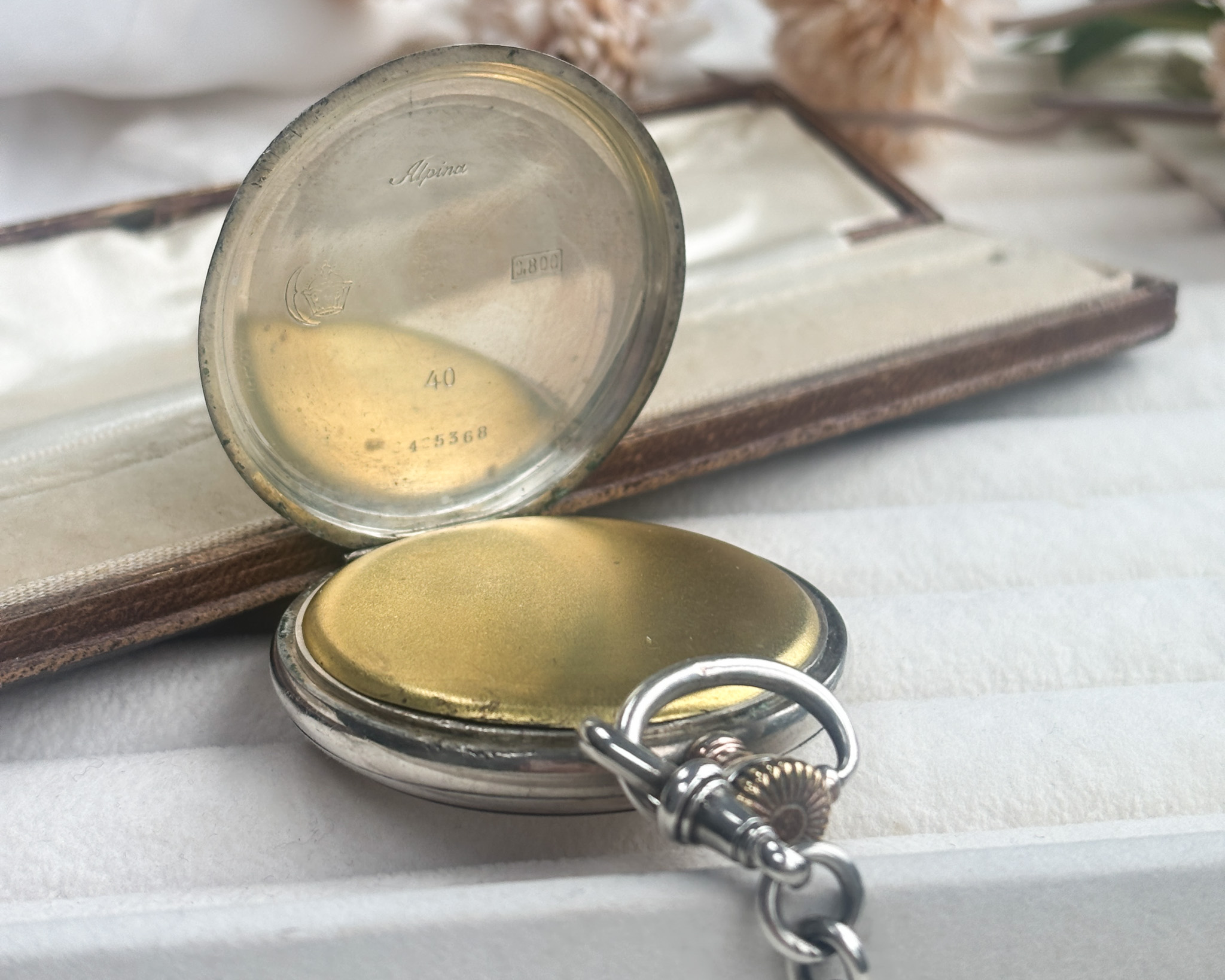 alpina pocket watch open