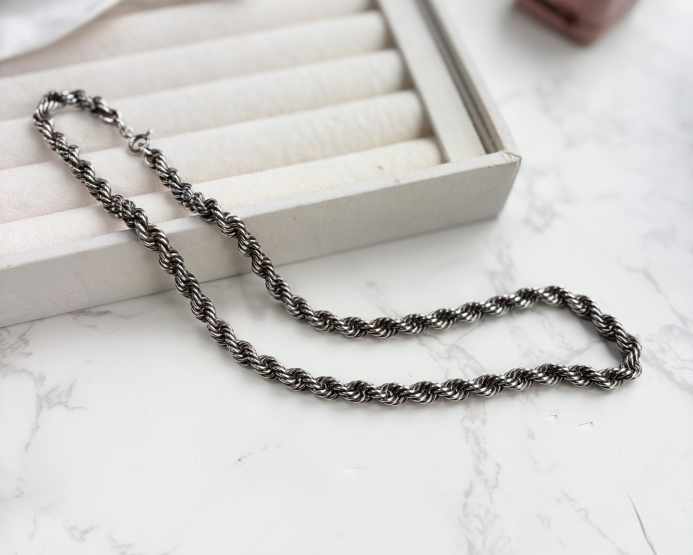 vintage silver rope chain for sale
