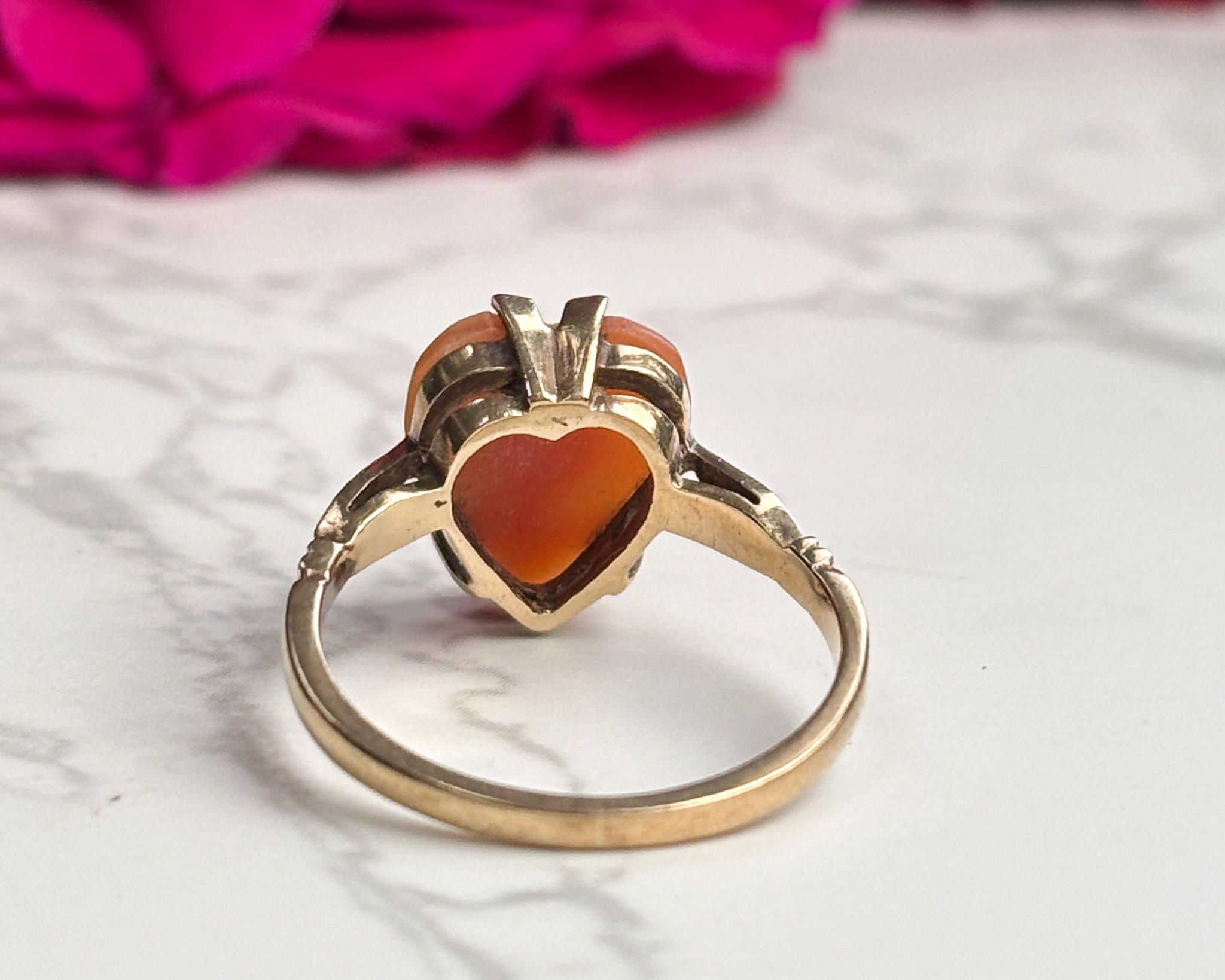 back view of cameo ring