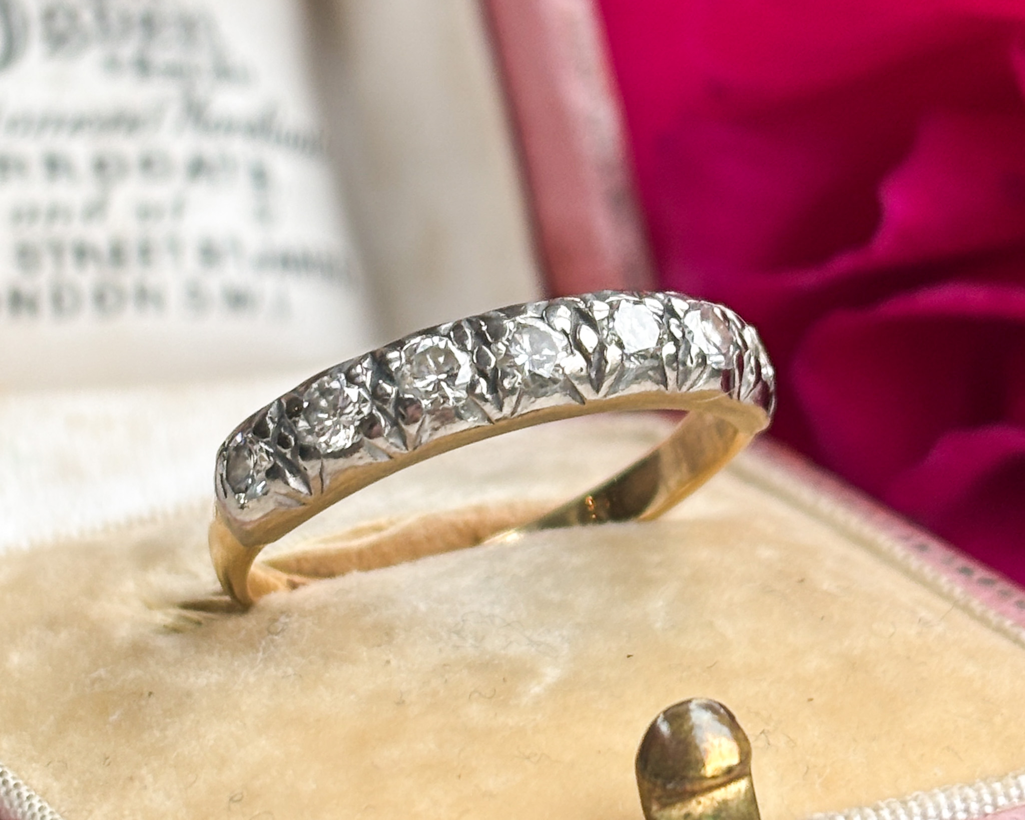 1940s diamond half eternity ring