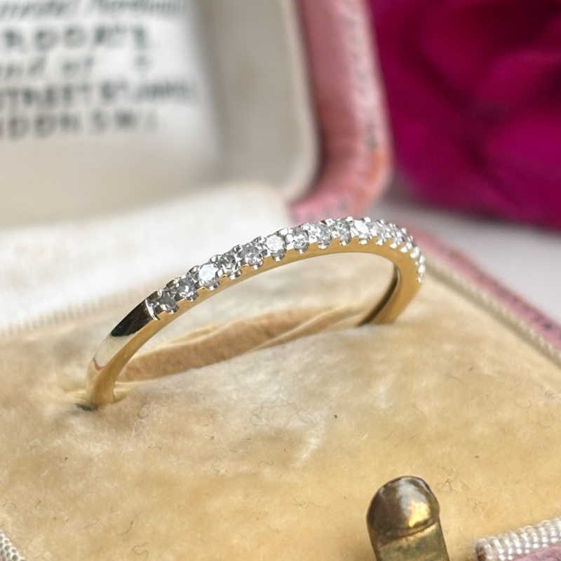 vintage diamond stacking ring in 9ct yellow gold for sale in Leeds. Uk