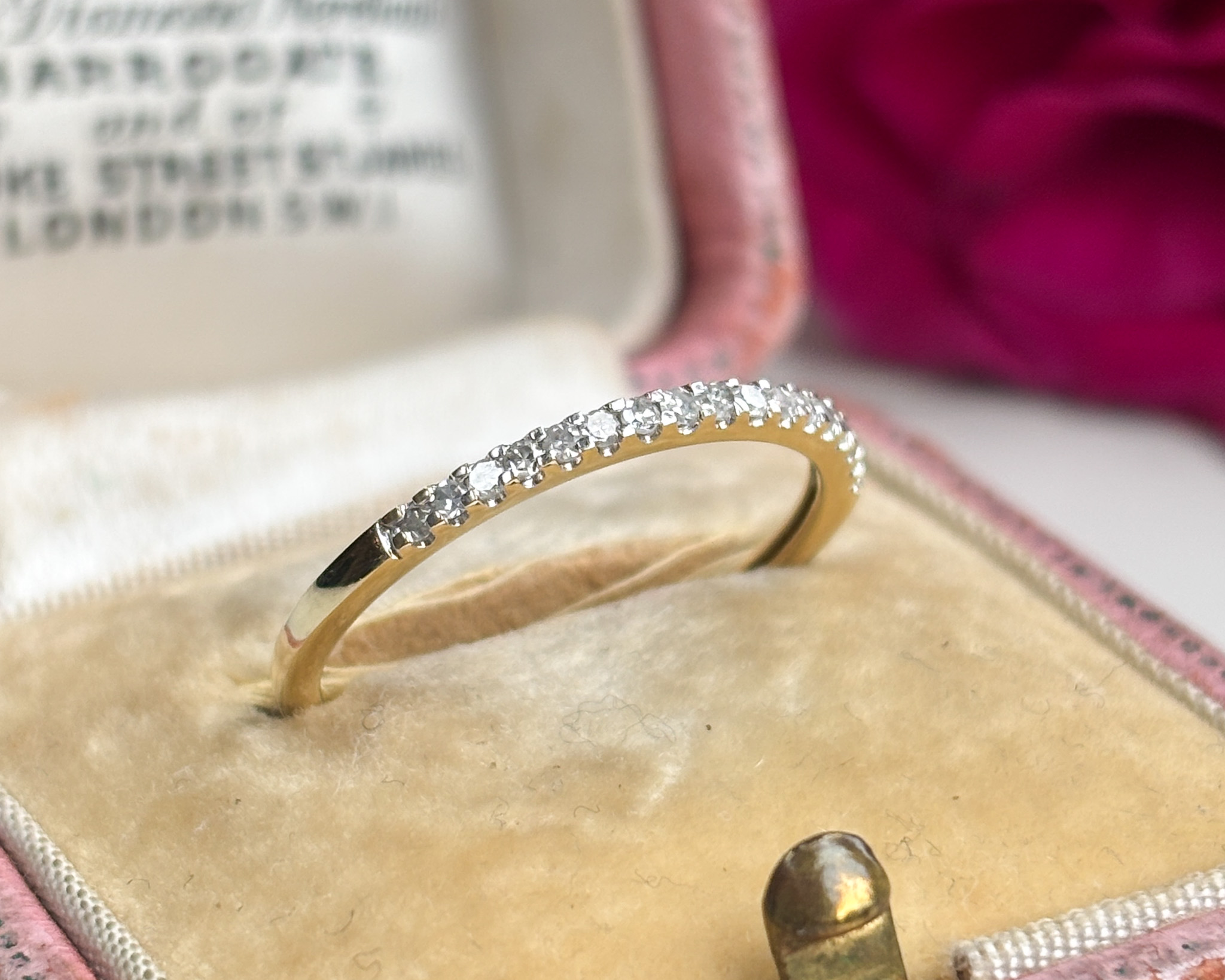 vintage diamond stacking ring