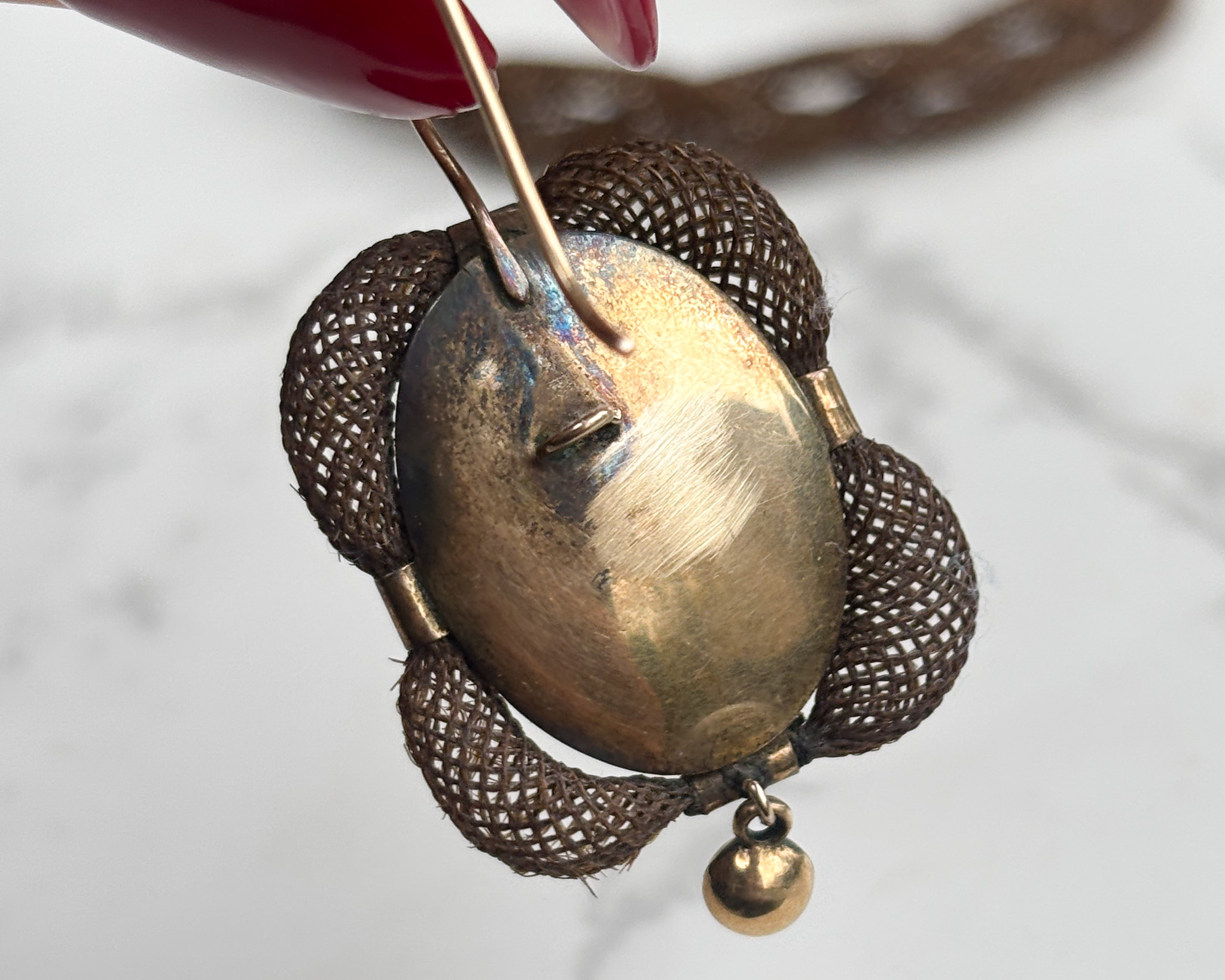 back of mourning earring