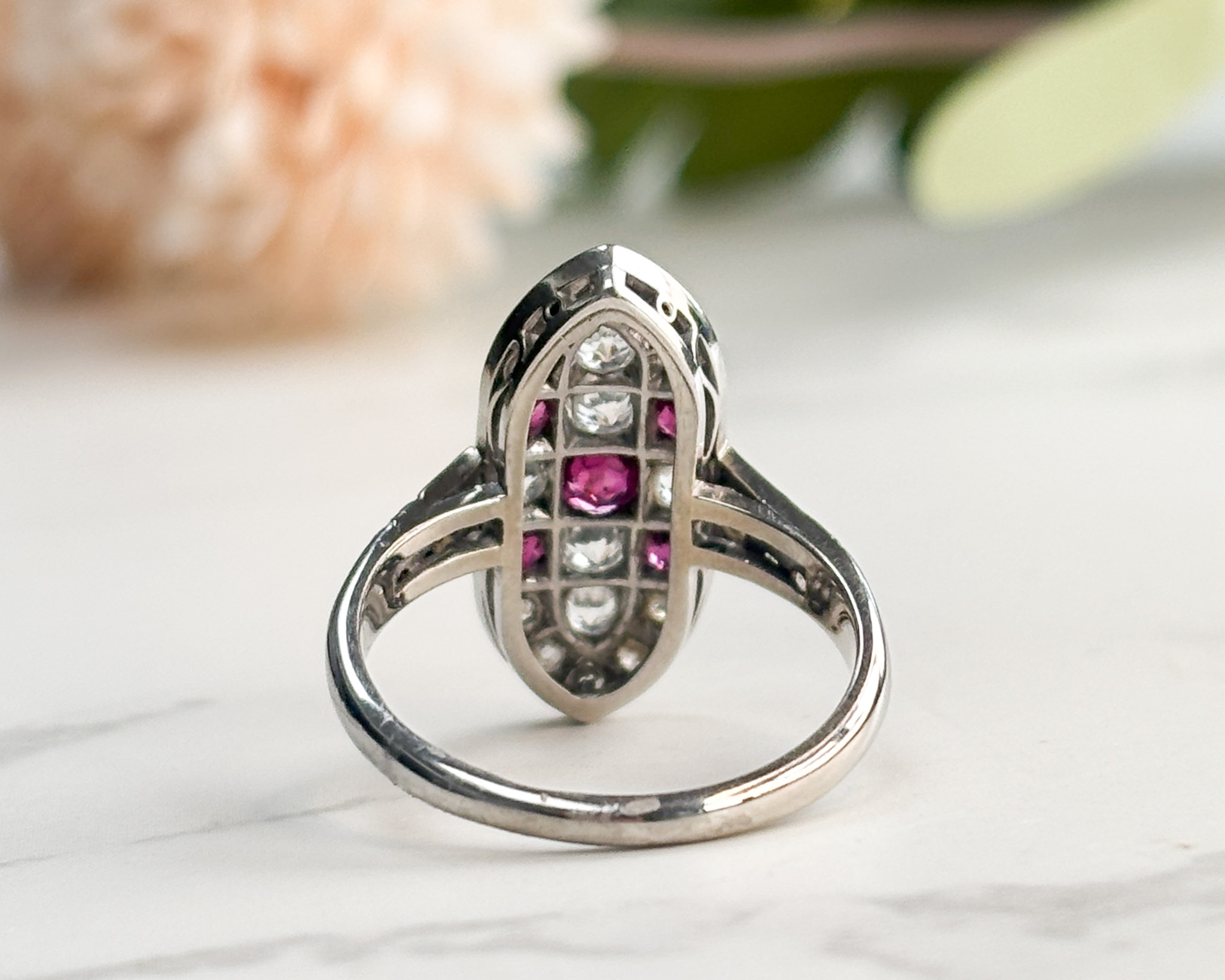 back view of ruby ring