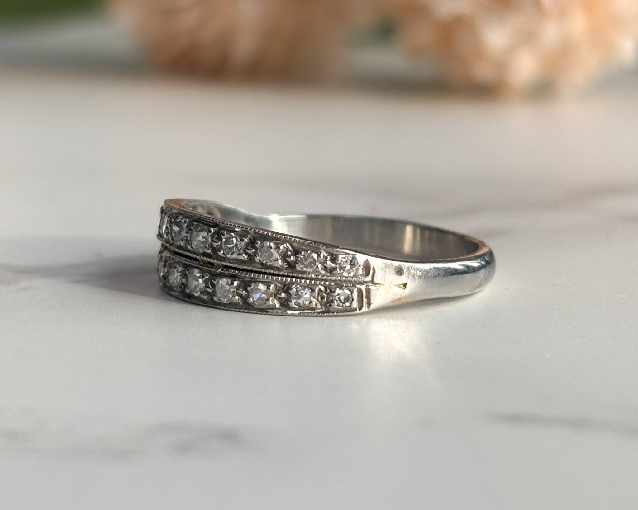 side view of diamond ring