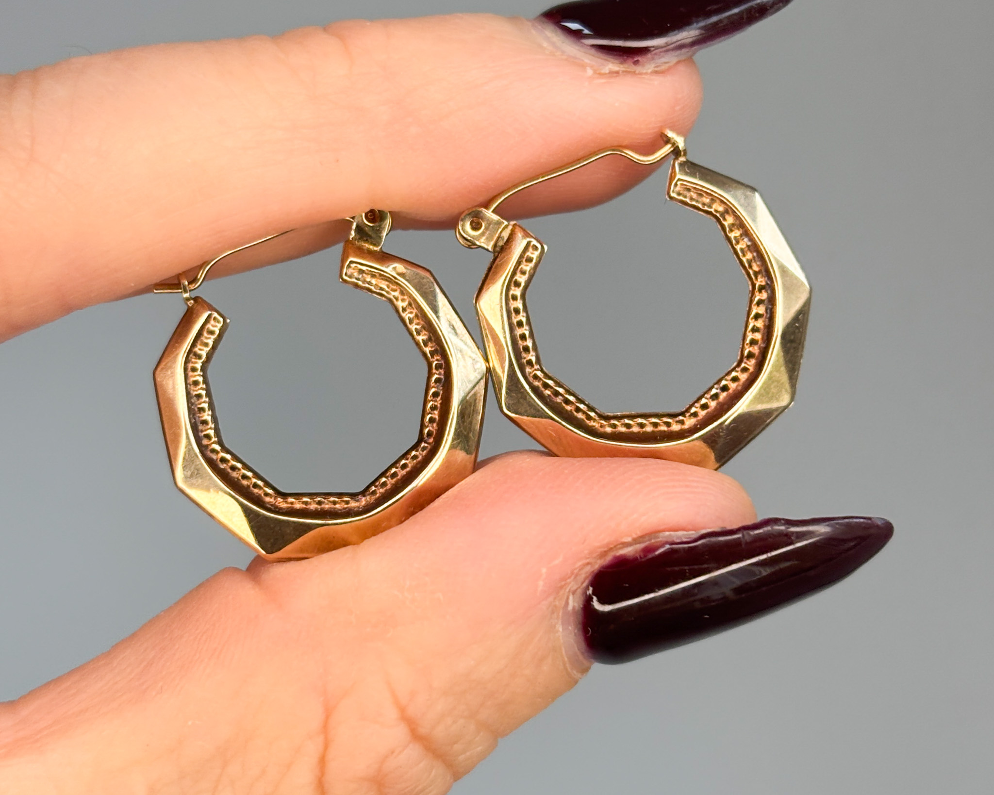 9ct gold hoops