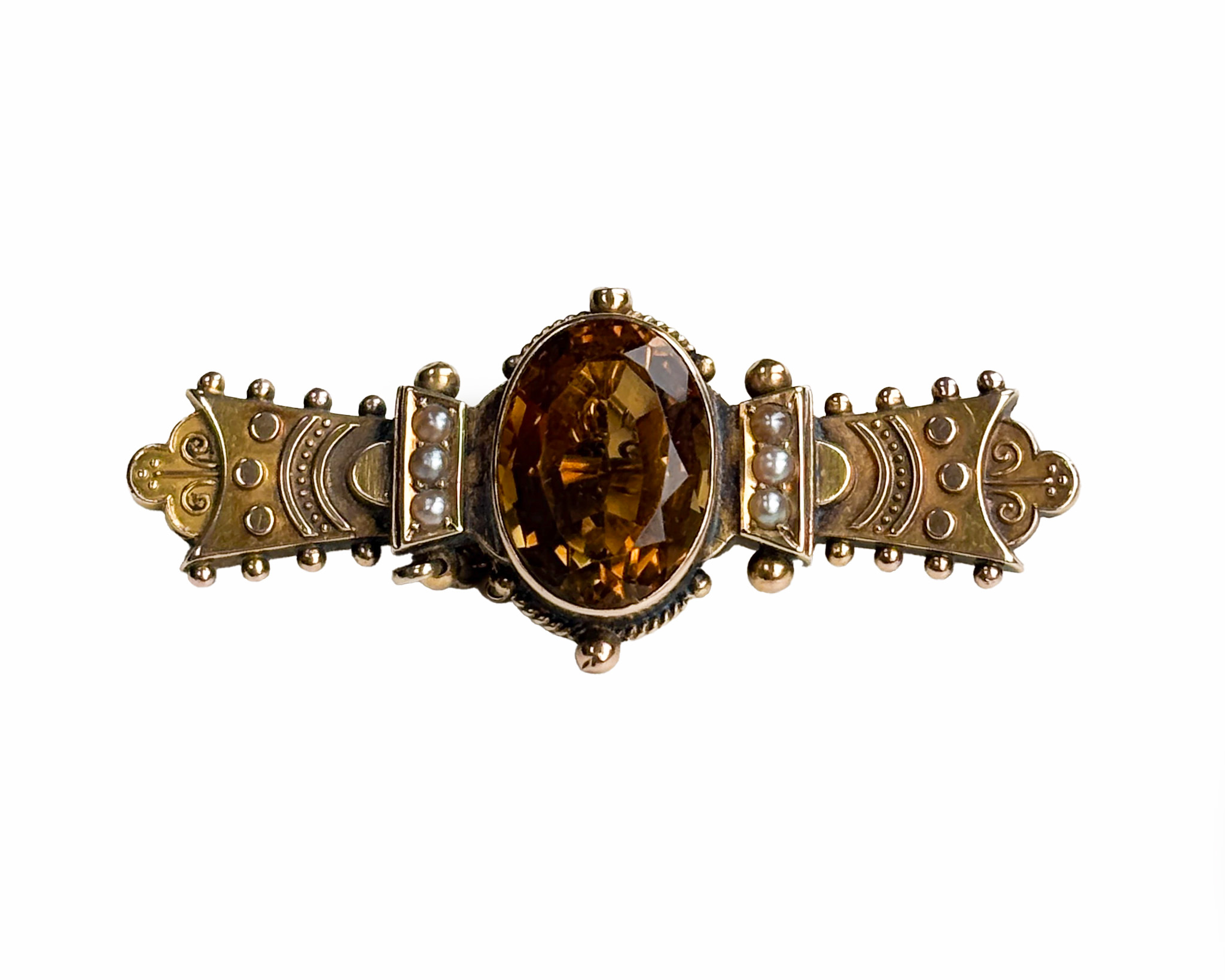 Victorian citrine brooch