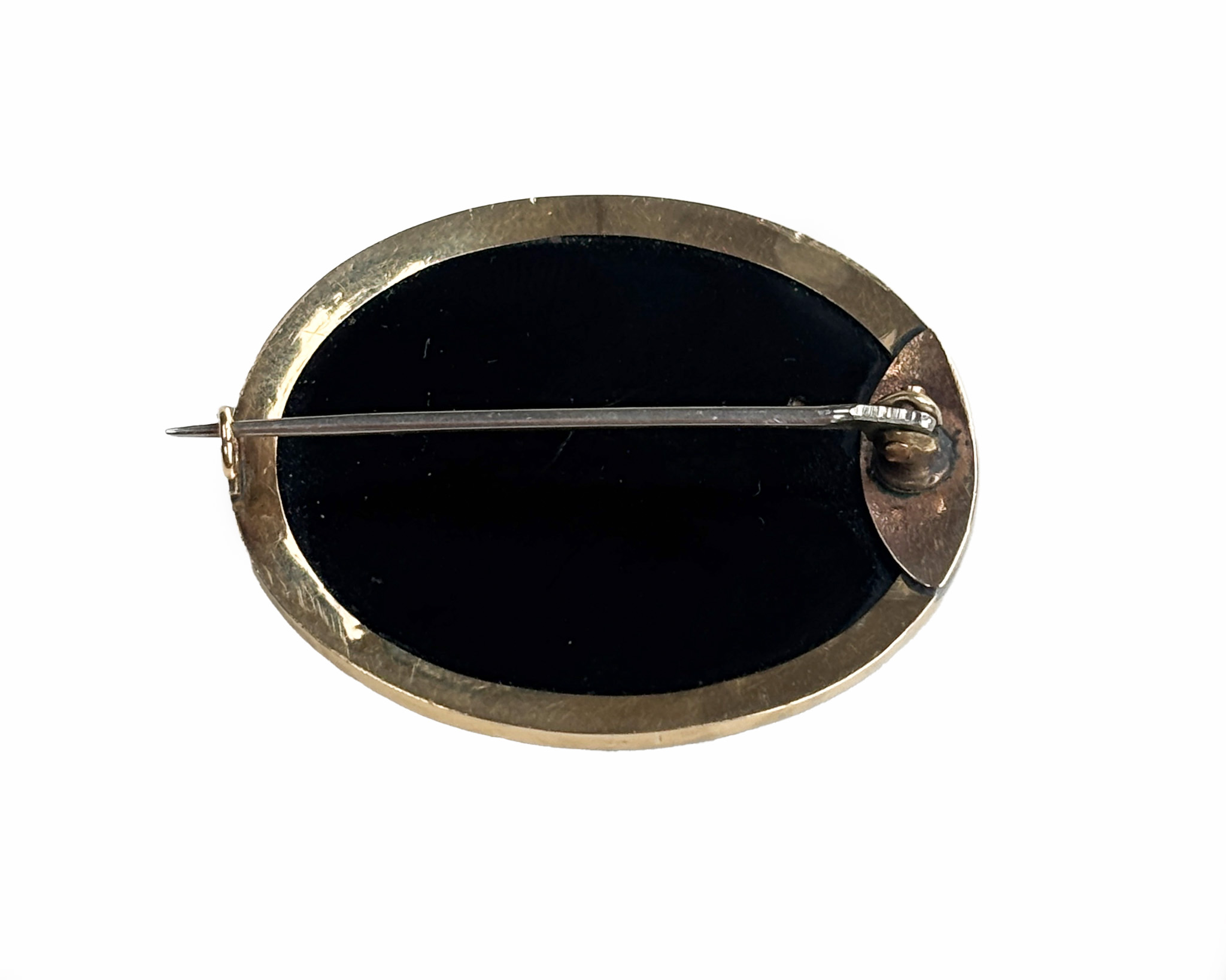 antique Pietra Dura booch back