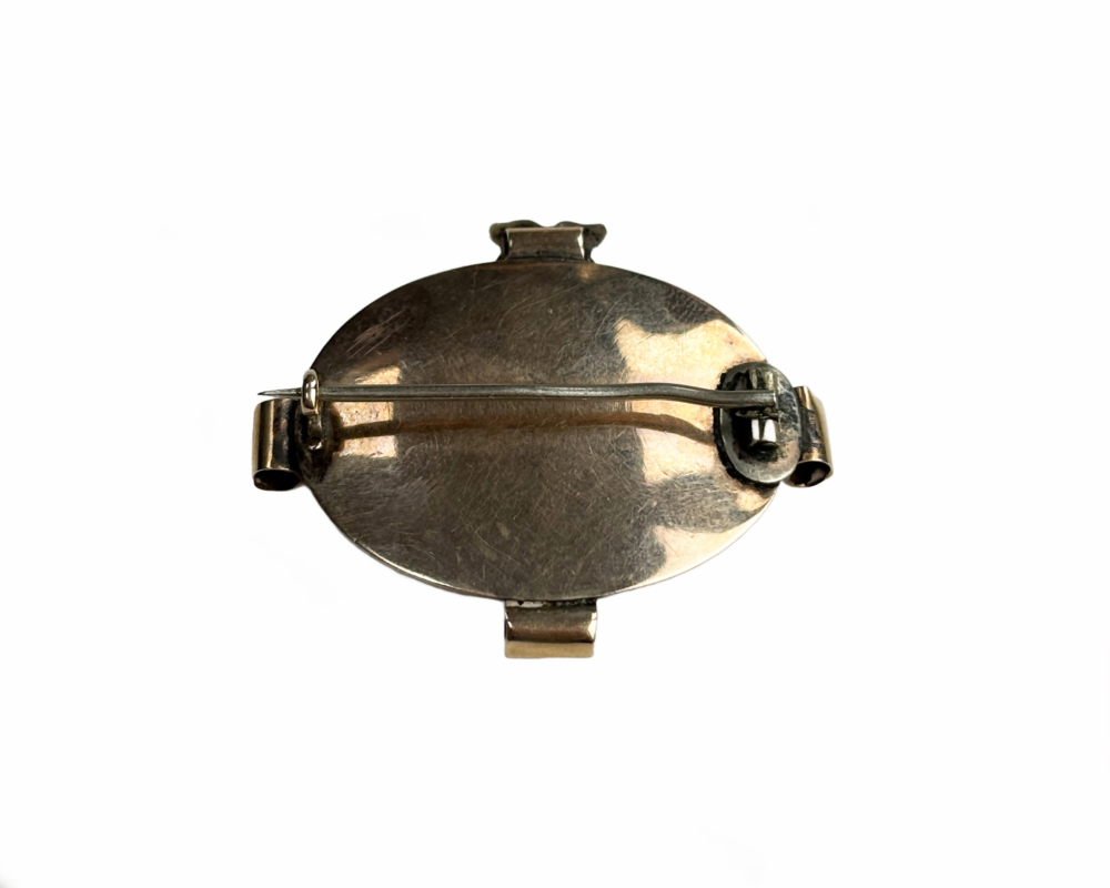 Victorian mourning jewellery set with earrings, brooch, bracelet made of braided hair