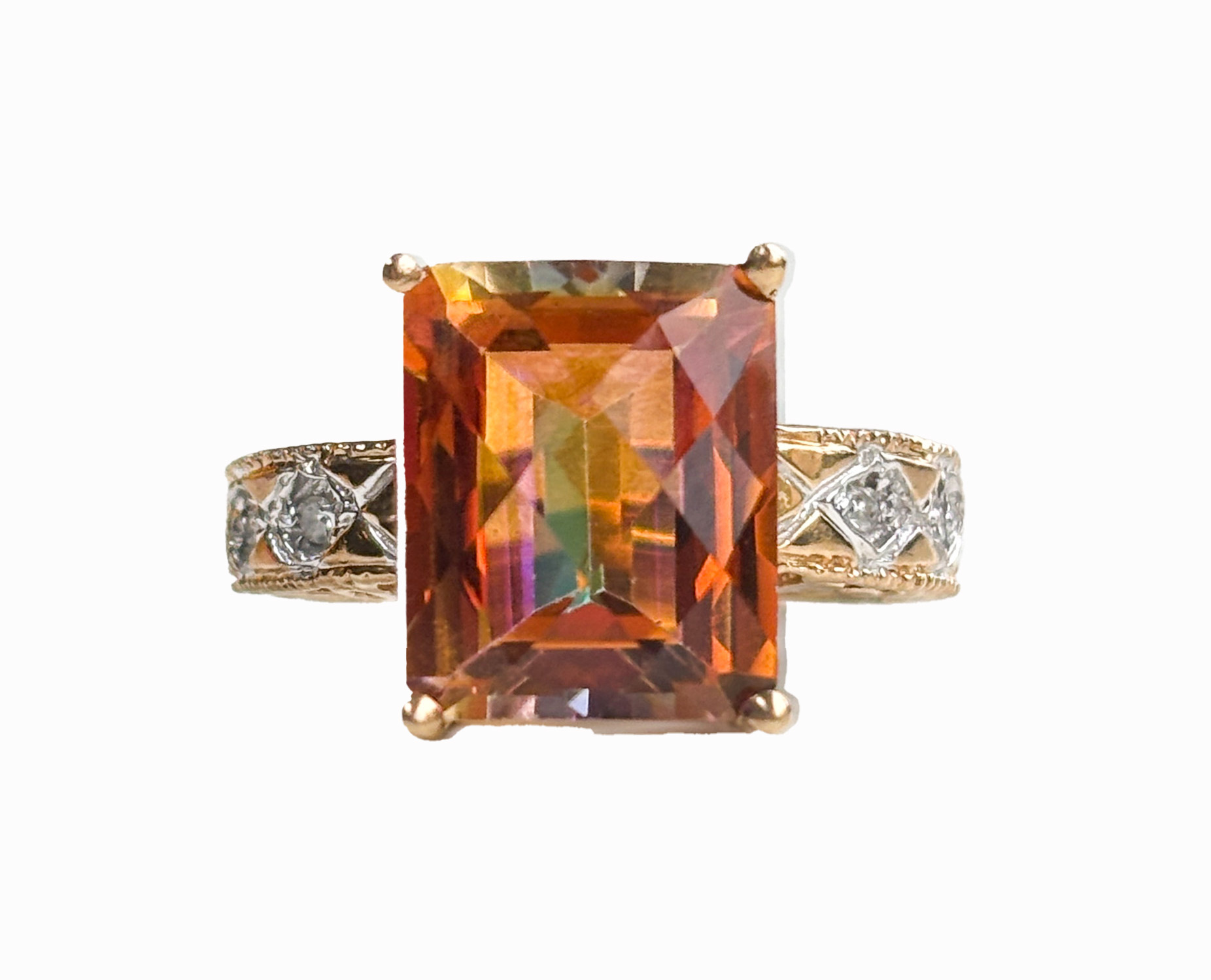 mystic topaz statement ring