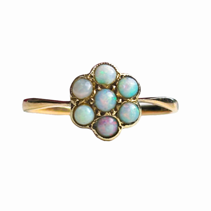 antique 1920s opal daisy ring for sale in Leeds