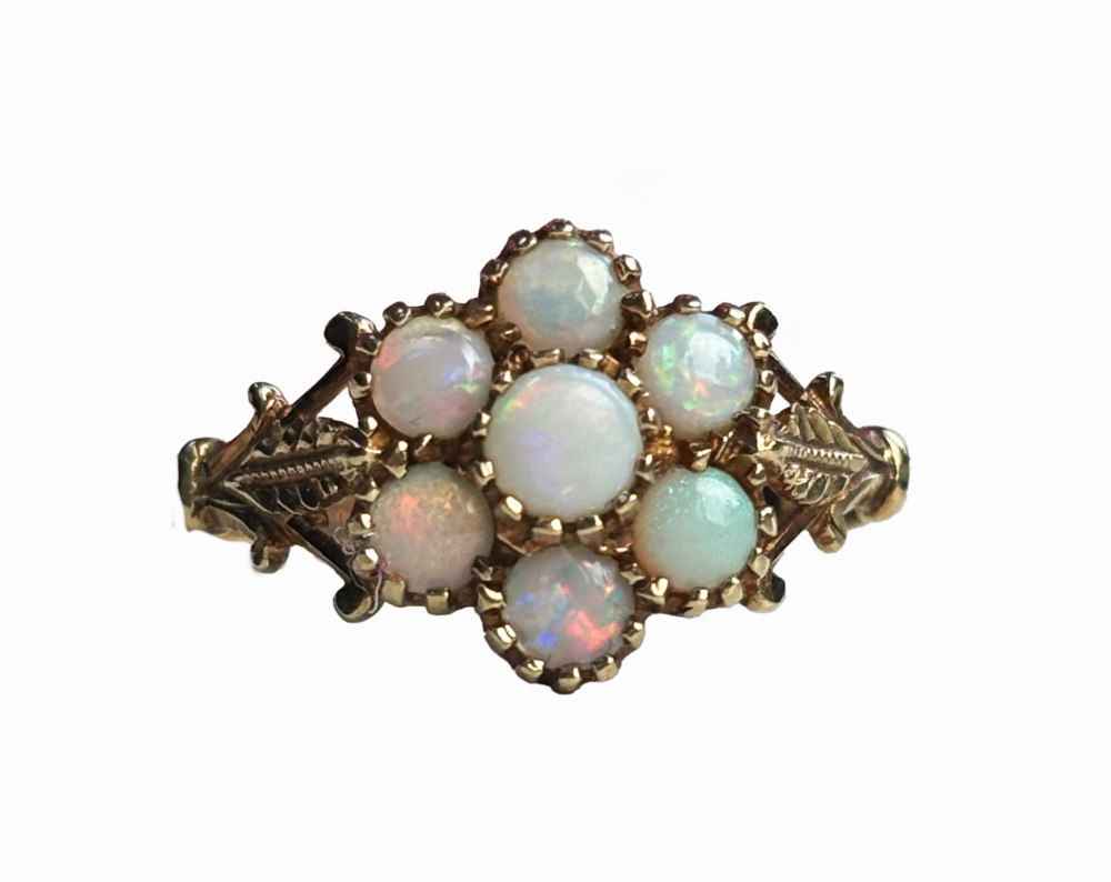 vintage opal cluster ring in 9ct gold for sale in Leeds