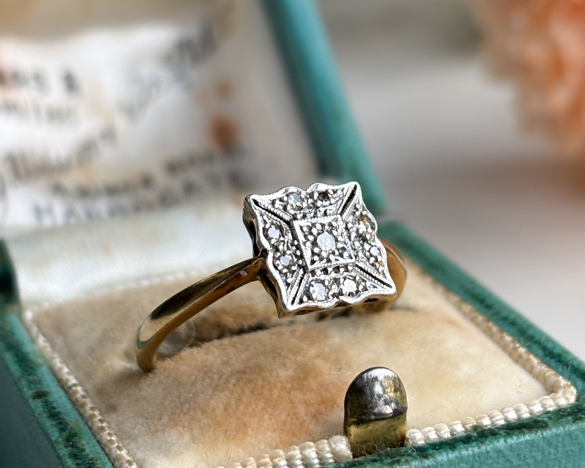 1920s diamond panel ring
