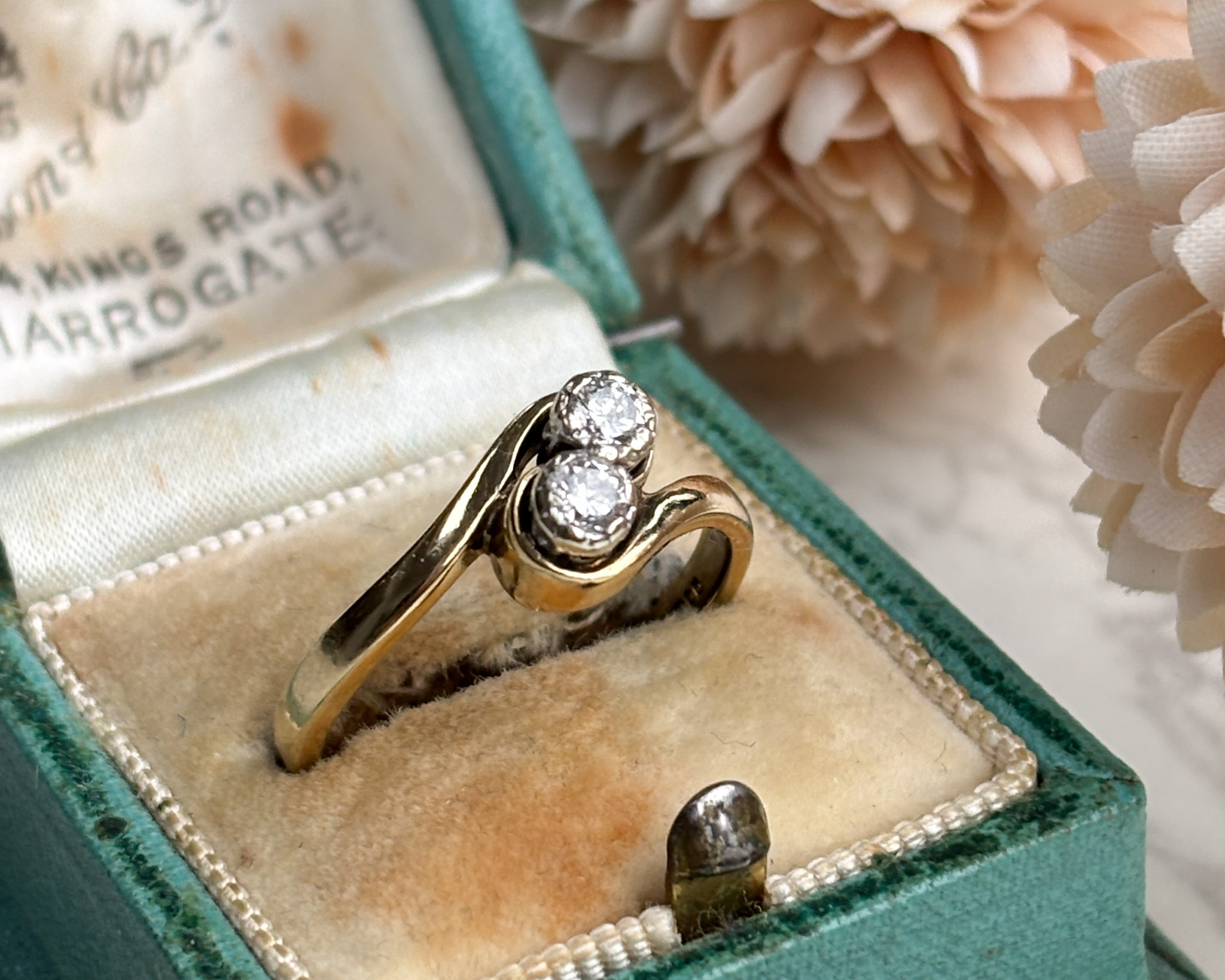 vintage toi et moi ring