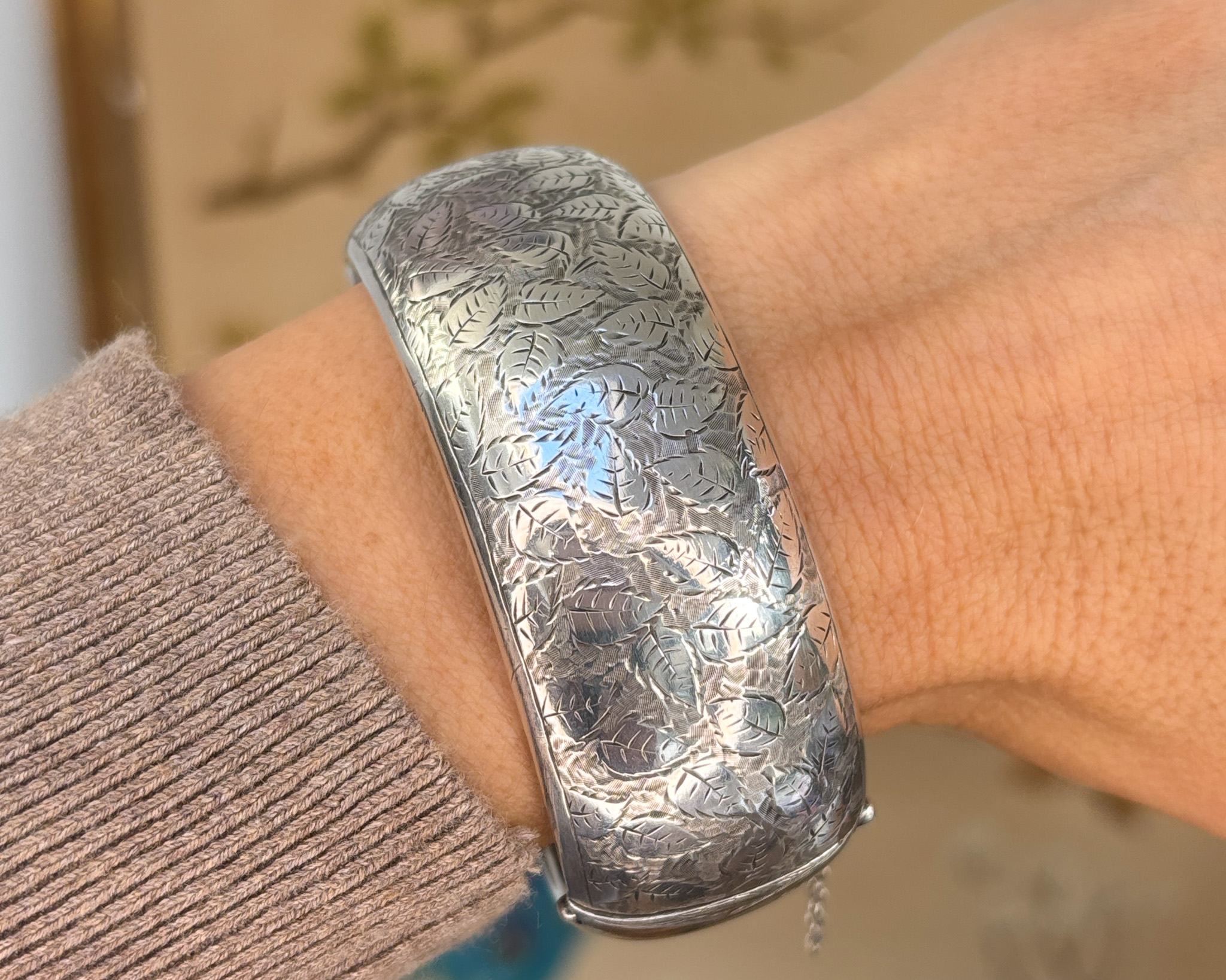 woman wearing Victorian bangle