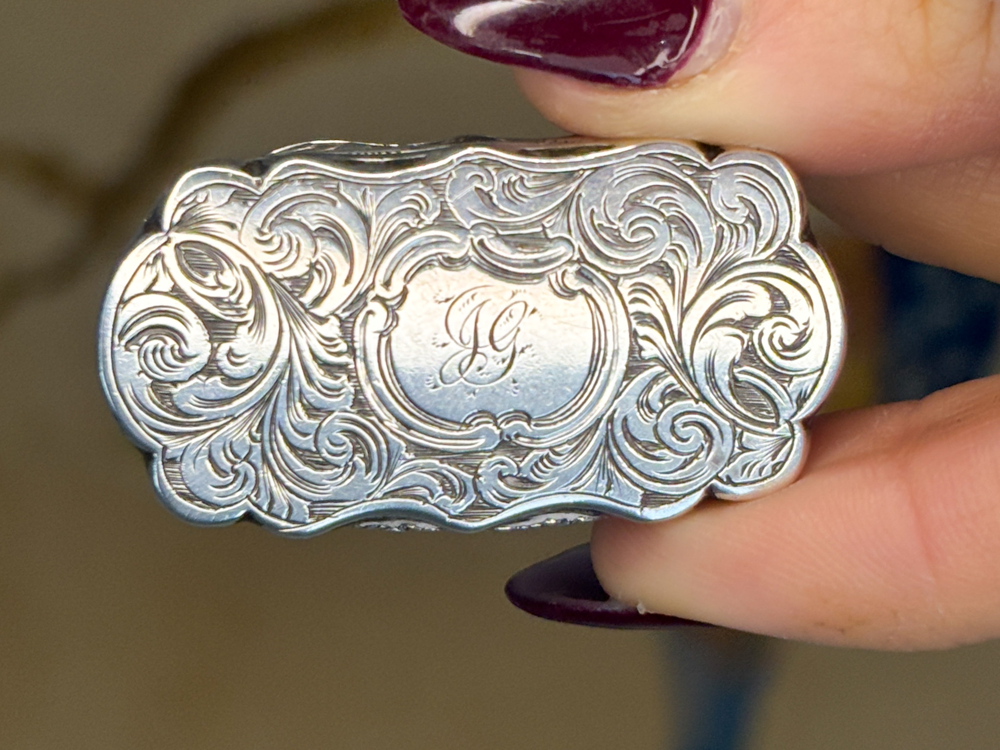 Victorian silver vinaigrette