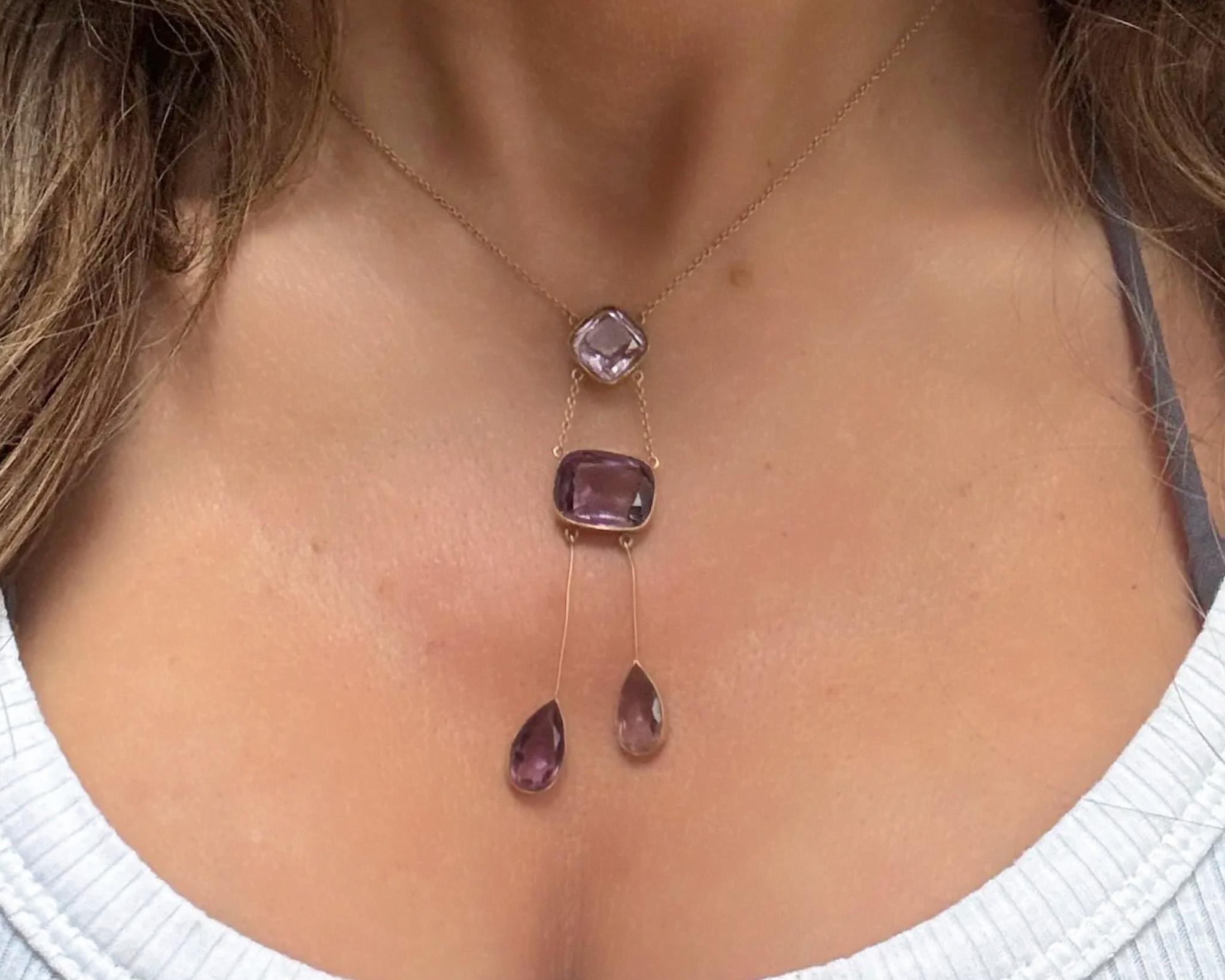 antique amethyst necklace