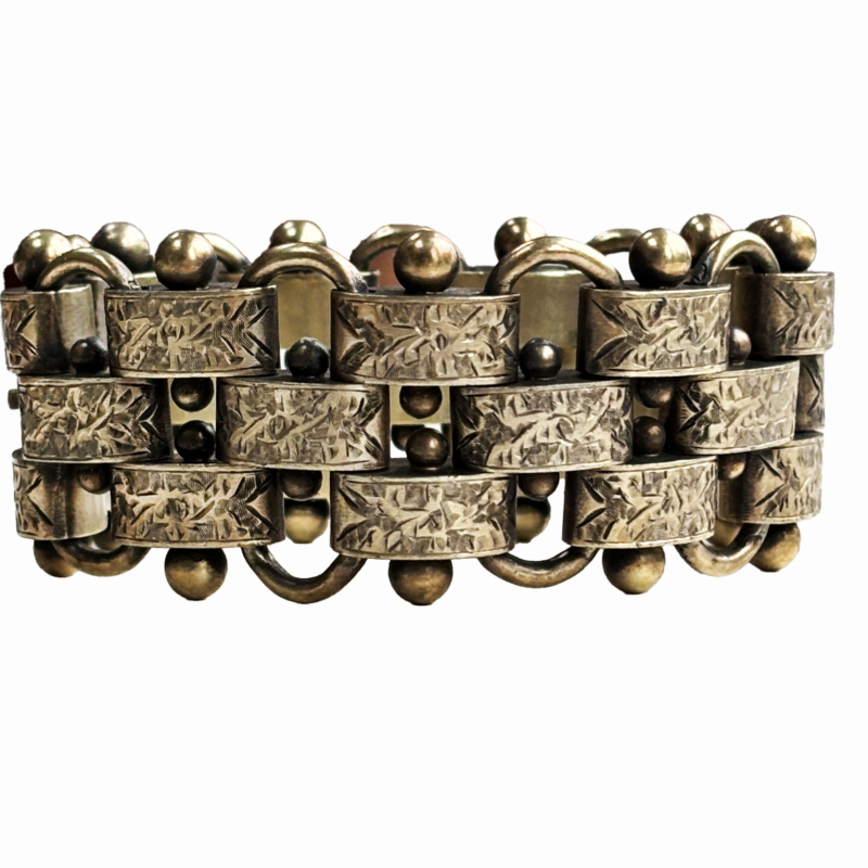 Victorian silver gilt bracelet for sale