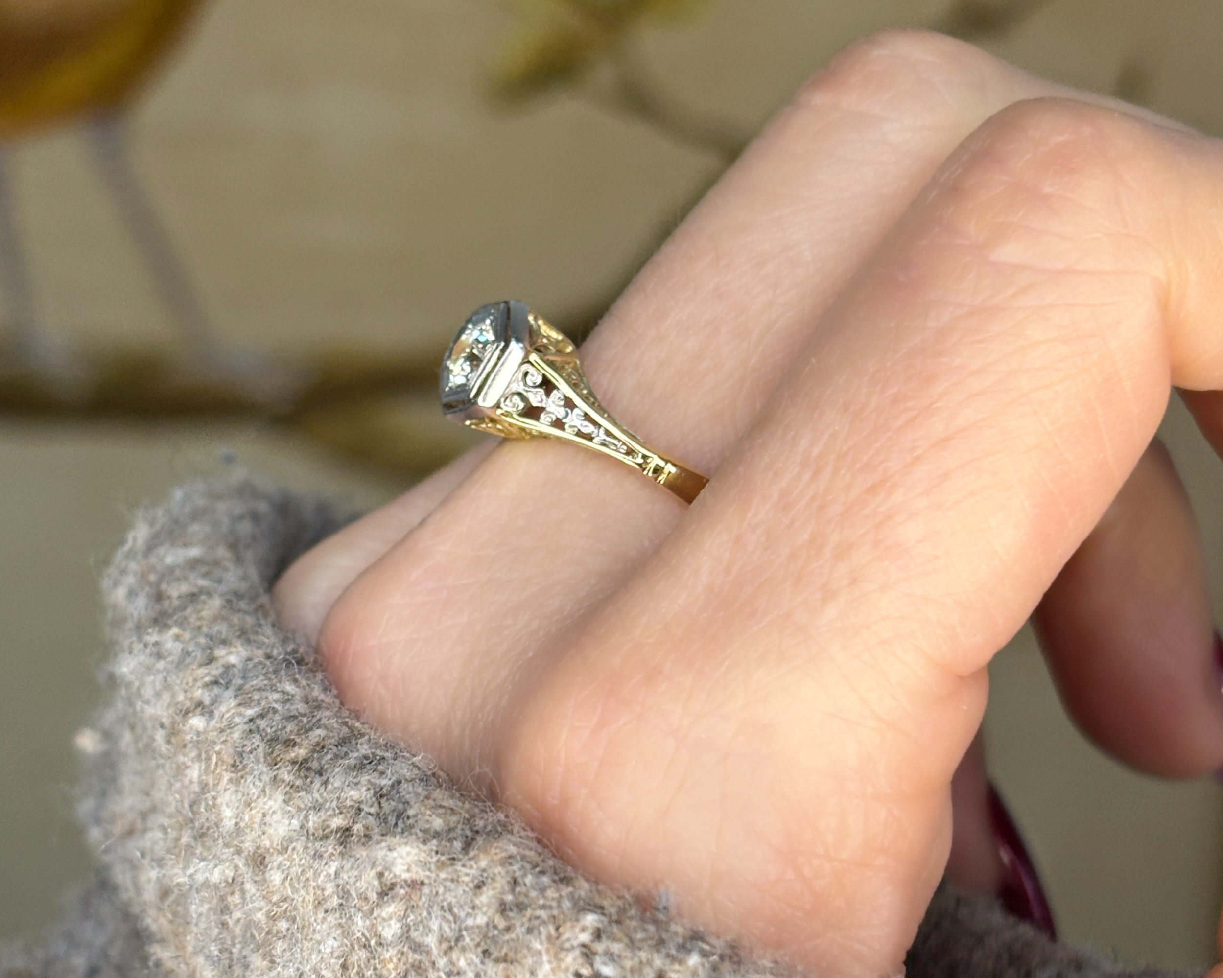 side view diamond solitaire