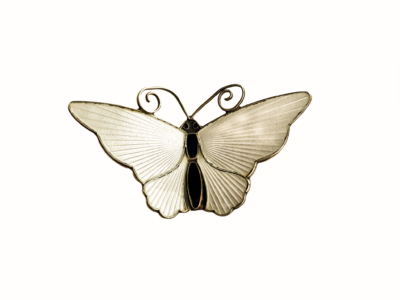 David Andersen butterfly brooch in silver and enamel for sale in Leeds, UK