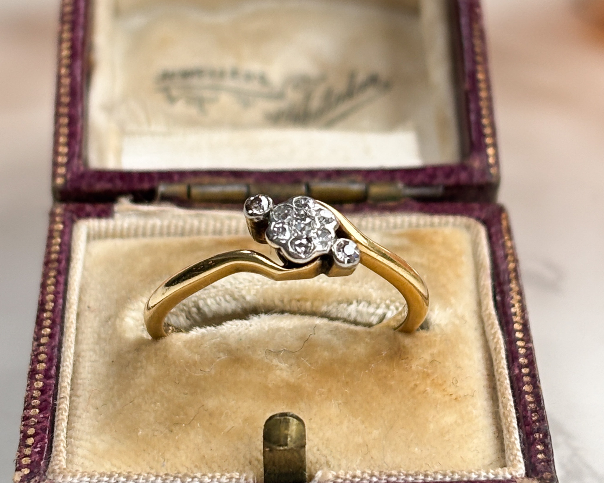 1920s diamond cluster ring