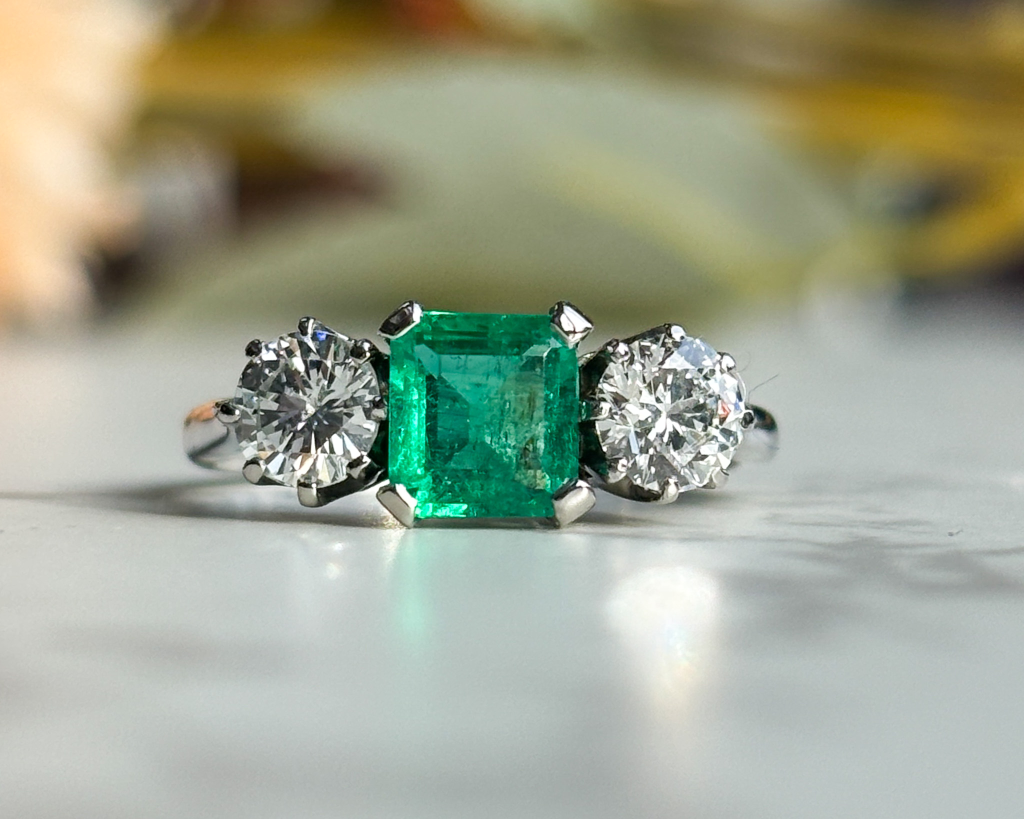 art deco emerald ring