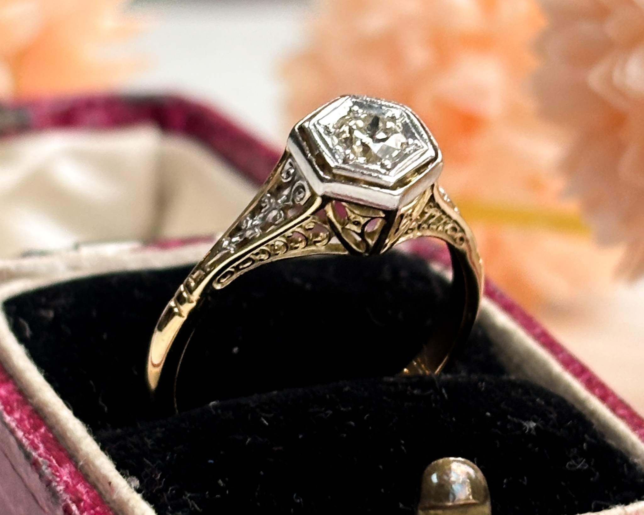 edwardian diamond solitaire ring