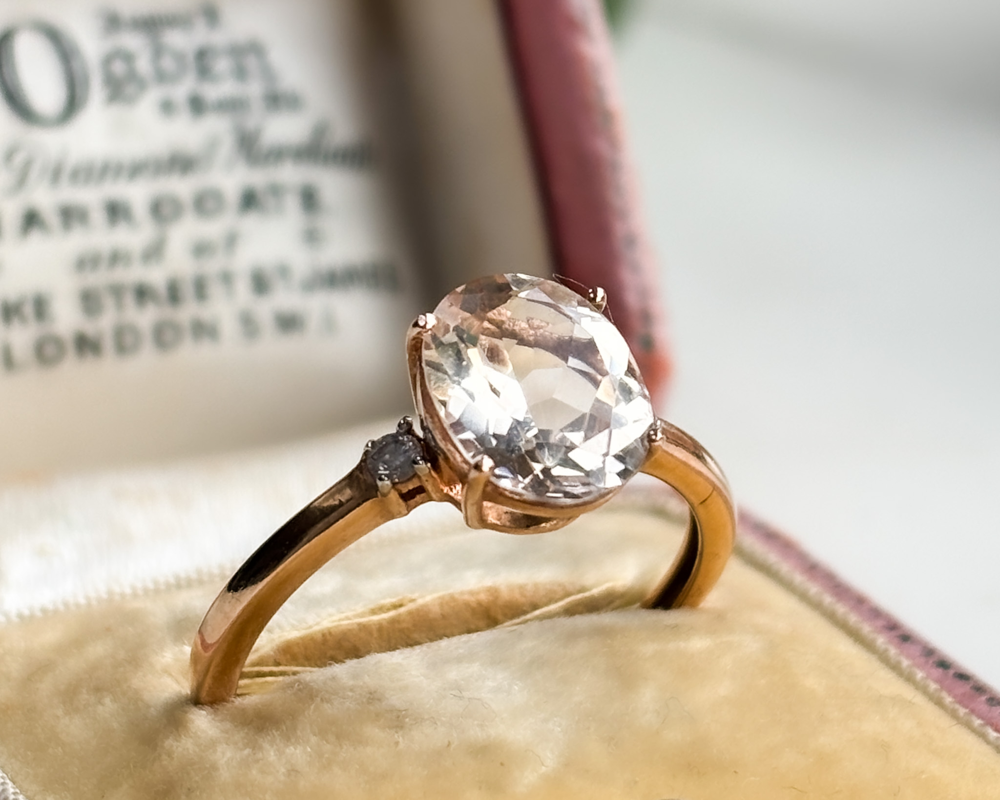 morganite and diamond ring
