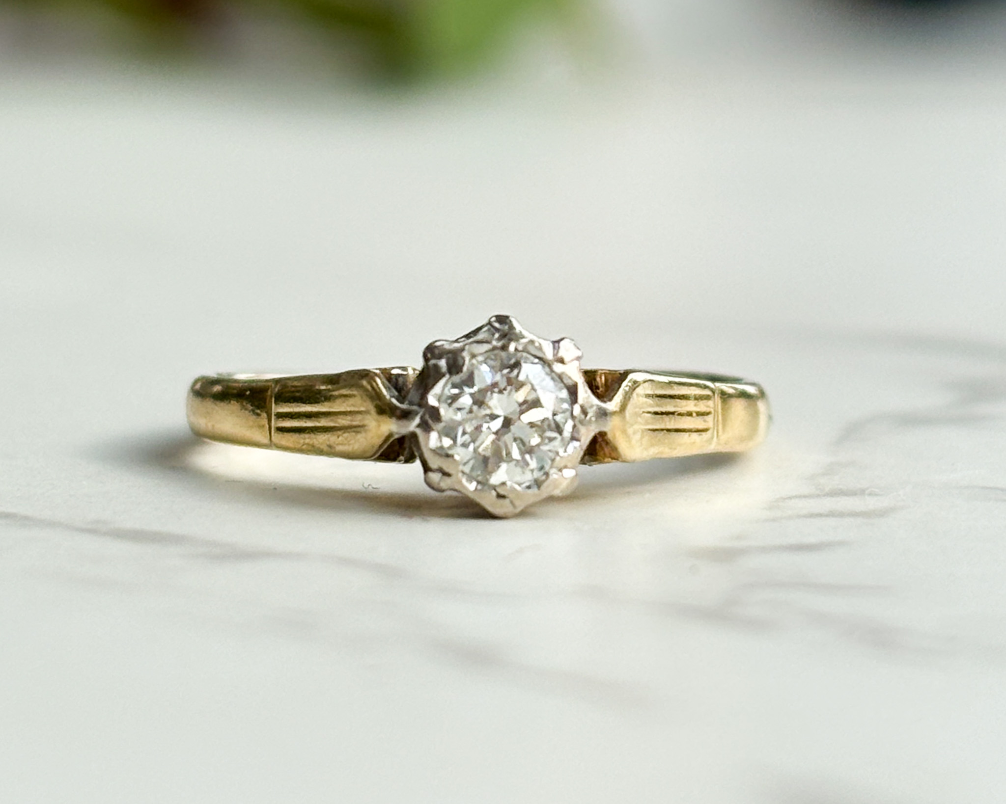 18ct gold diamond solitaire