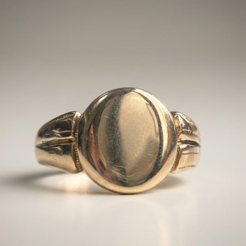 antique 9ct gold signet ring dated Birmingham 1916 for sale in Leeds, UK