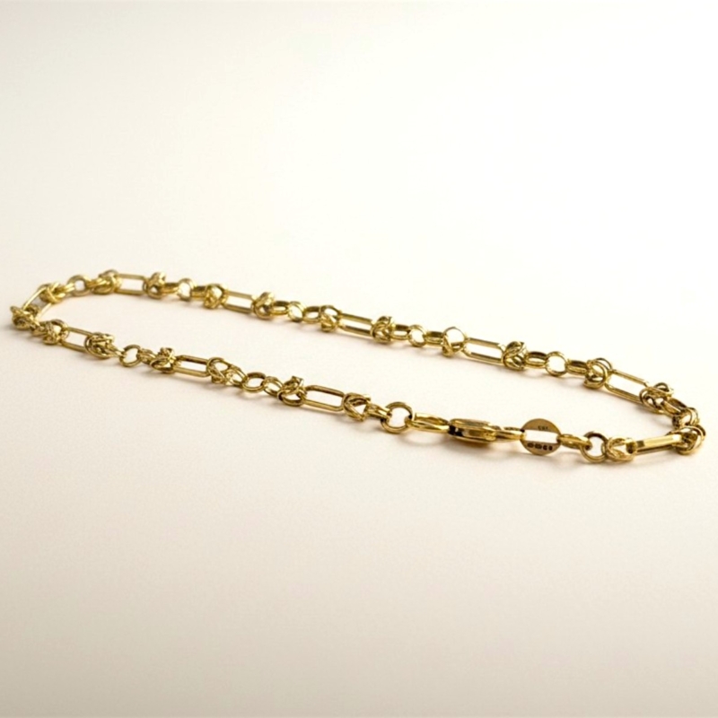 vintage 9ct gold fancy link bracelet