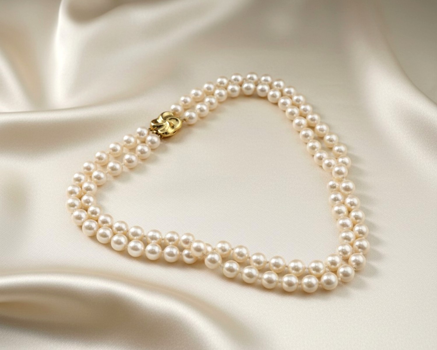 pearls flatlay