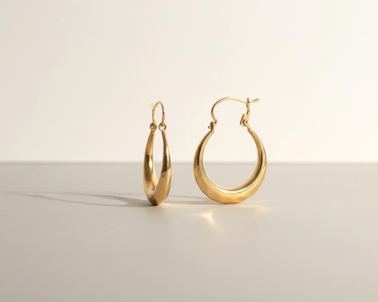 vintage 9ct gold hoops 3