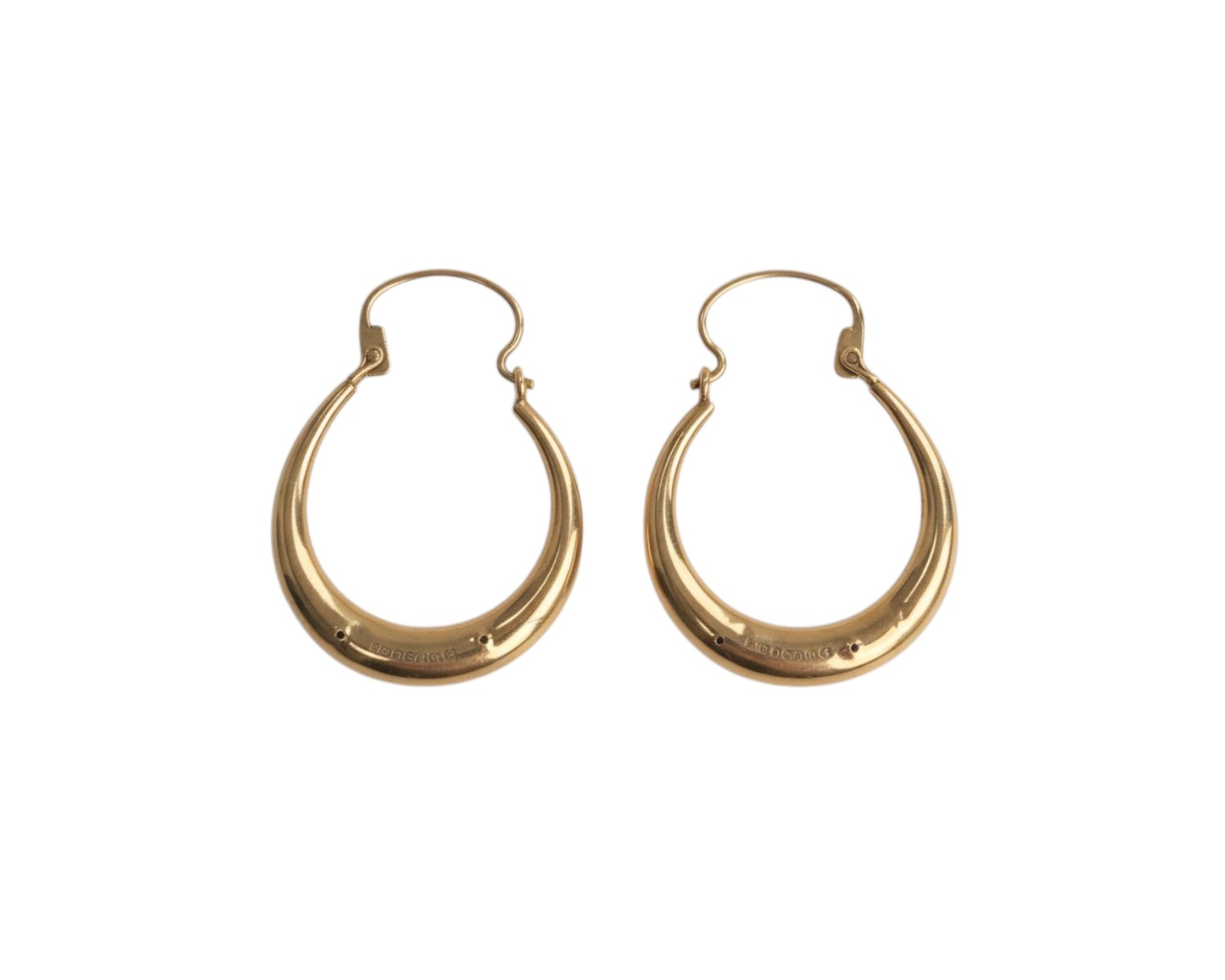 vintage 9ct gold hoops