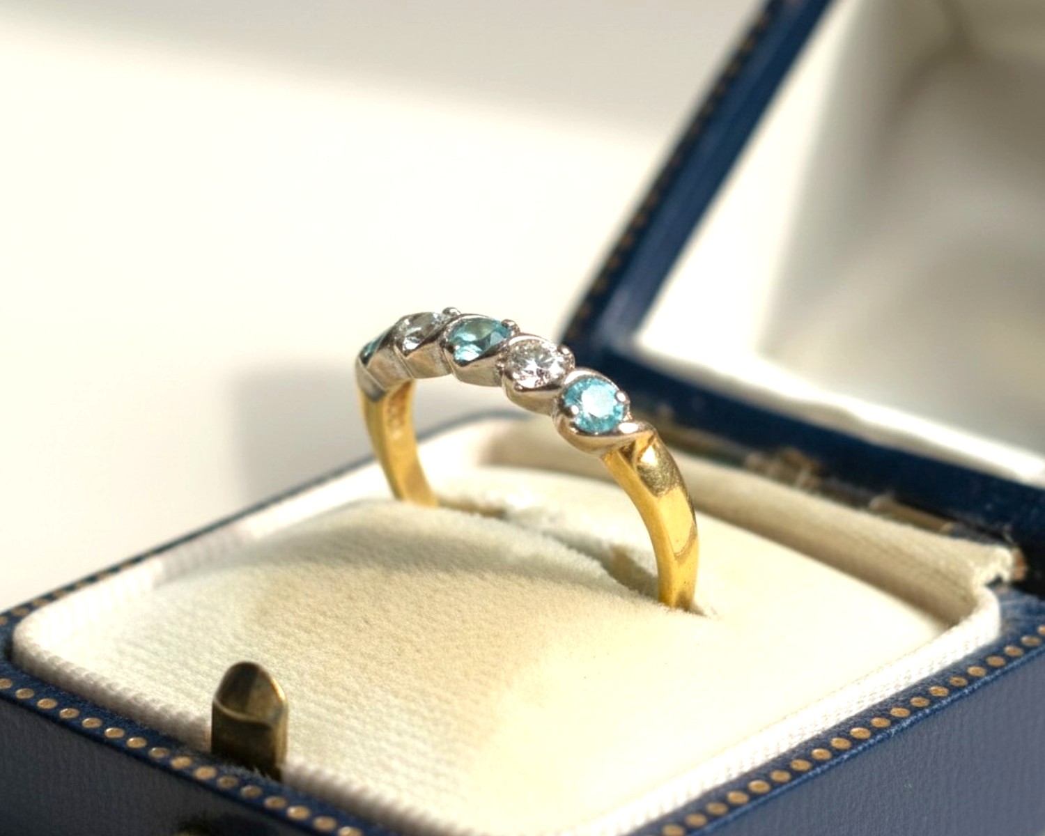 vintage blue topaz ring 2