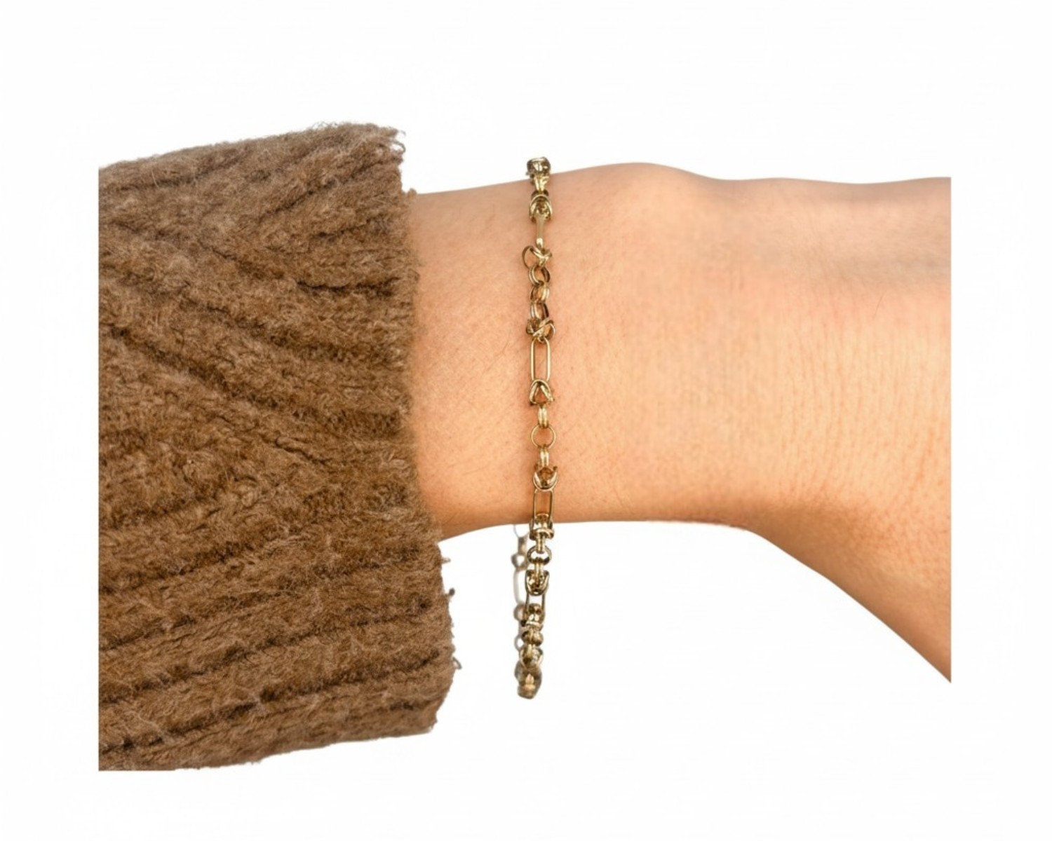 vintage gold link bracelet (1)