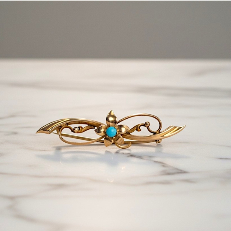 antique turquoise brooch for sale